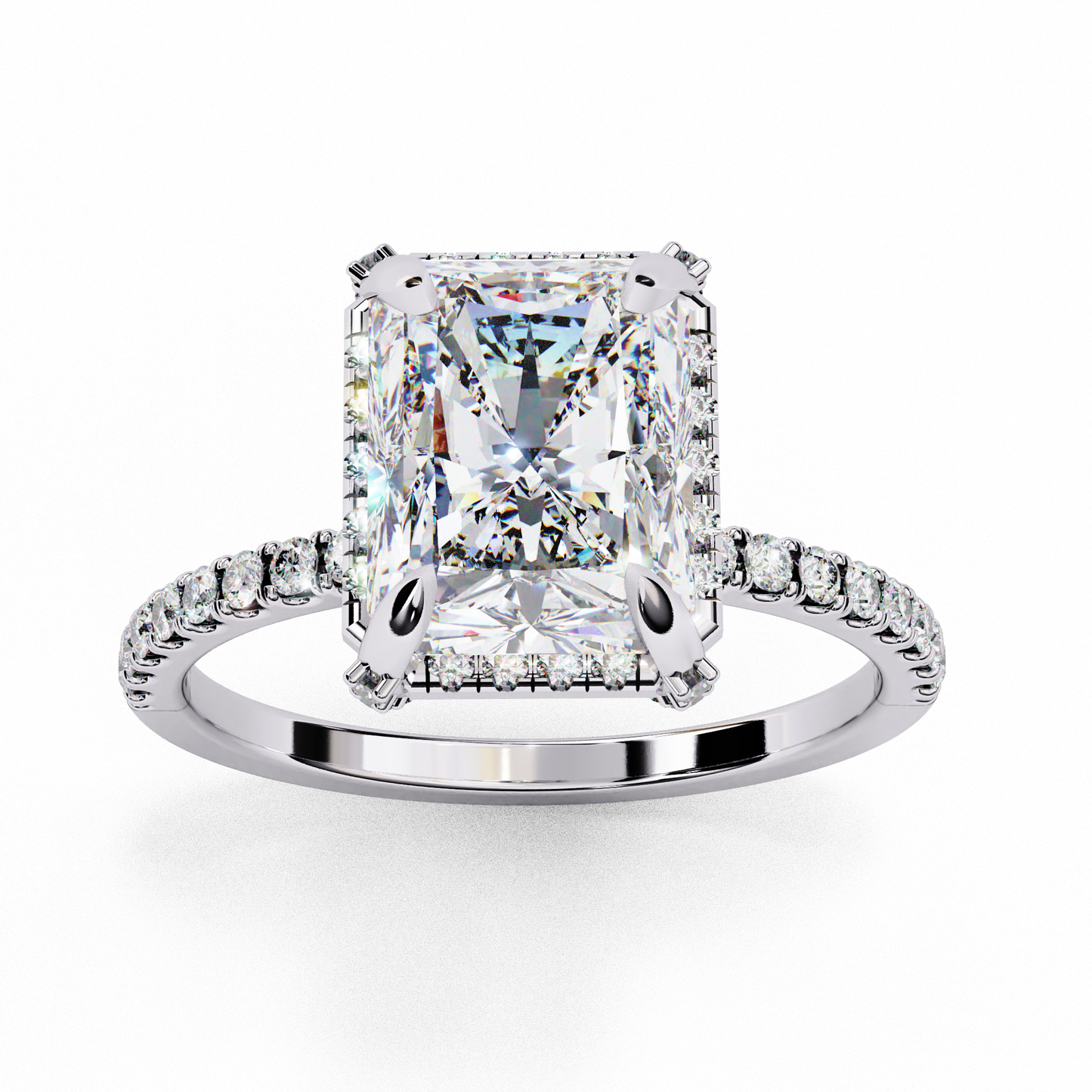 celestial halo lab grown diamond ring