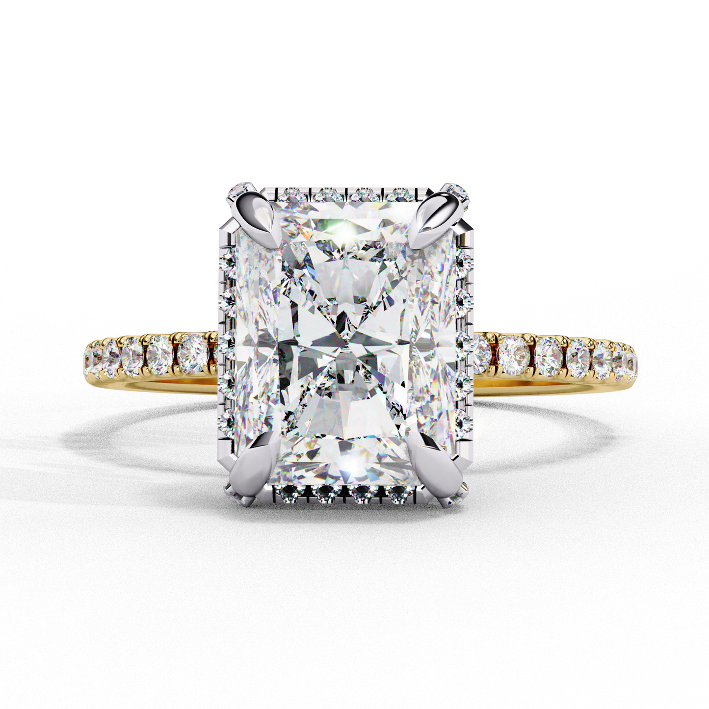 celestial halo lab grown diamond ring