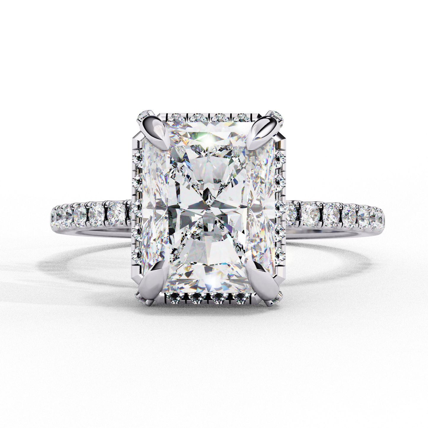 celestial halo lab grown diamond ring