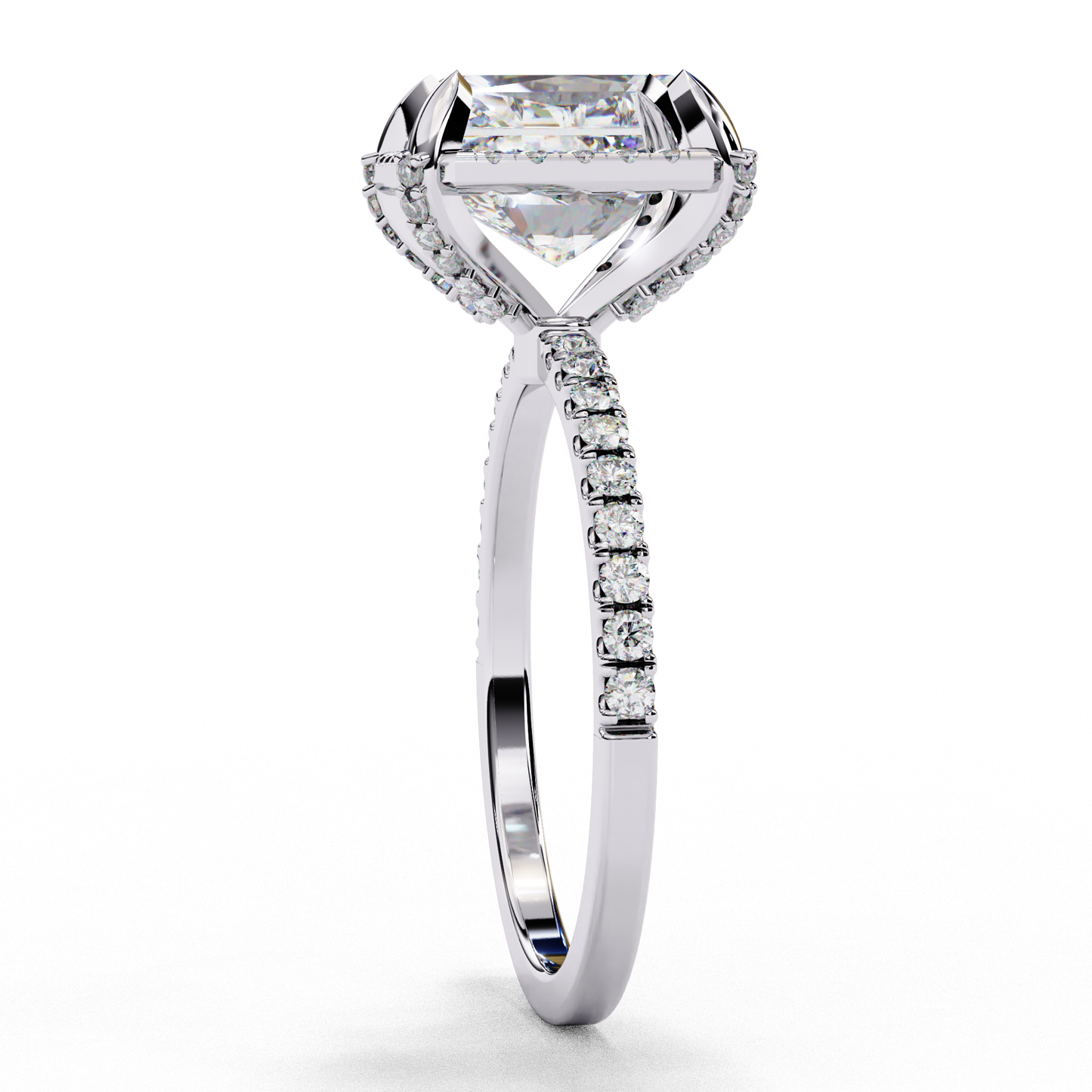 celestial halo lab grown diamond ring