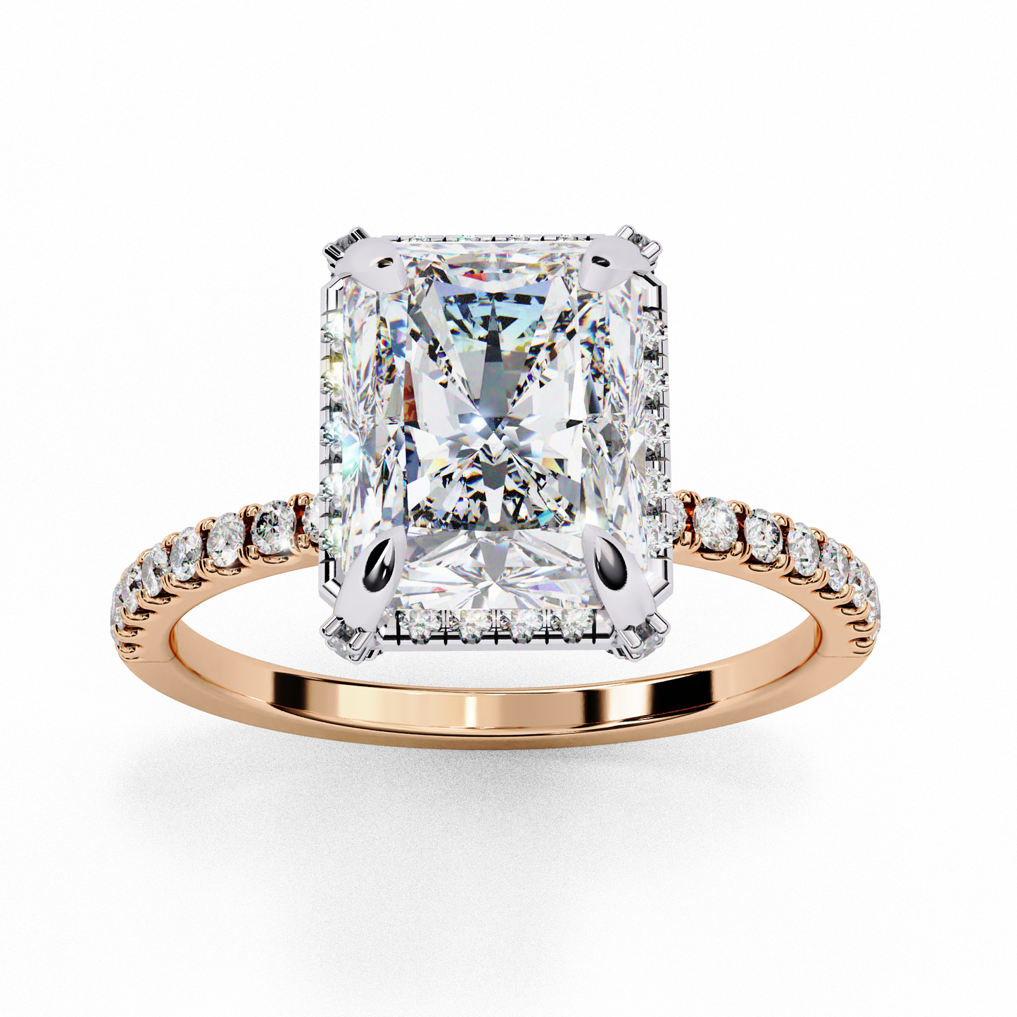 celestial halo lab grown diamond ring