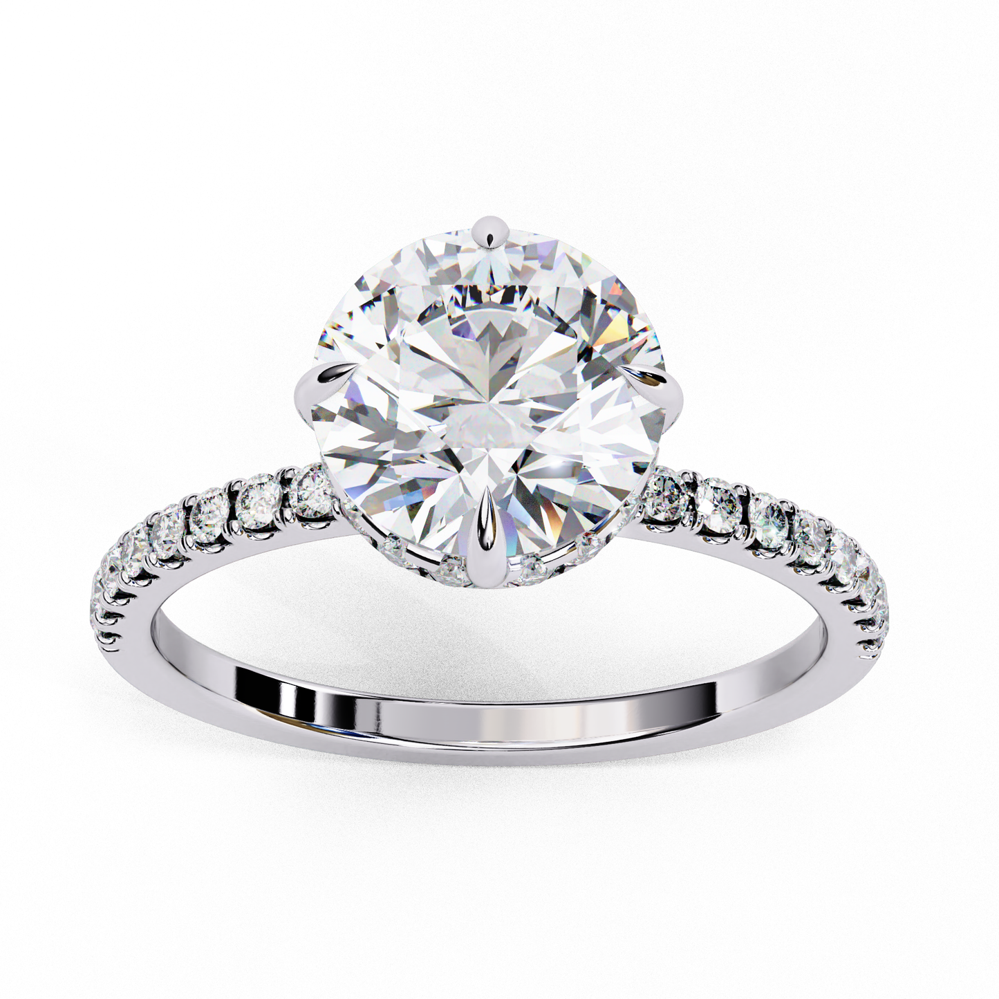 radiant classic lab grown diamond solitaire ring