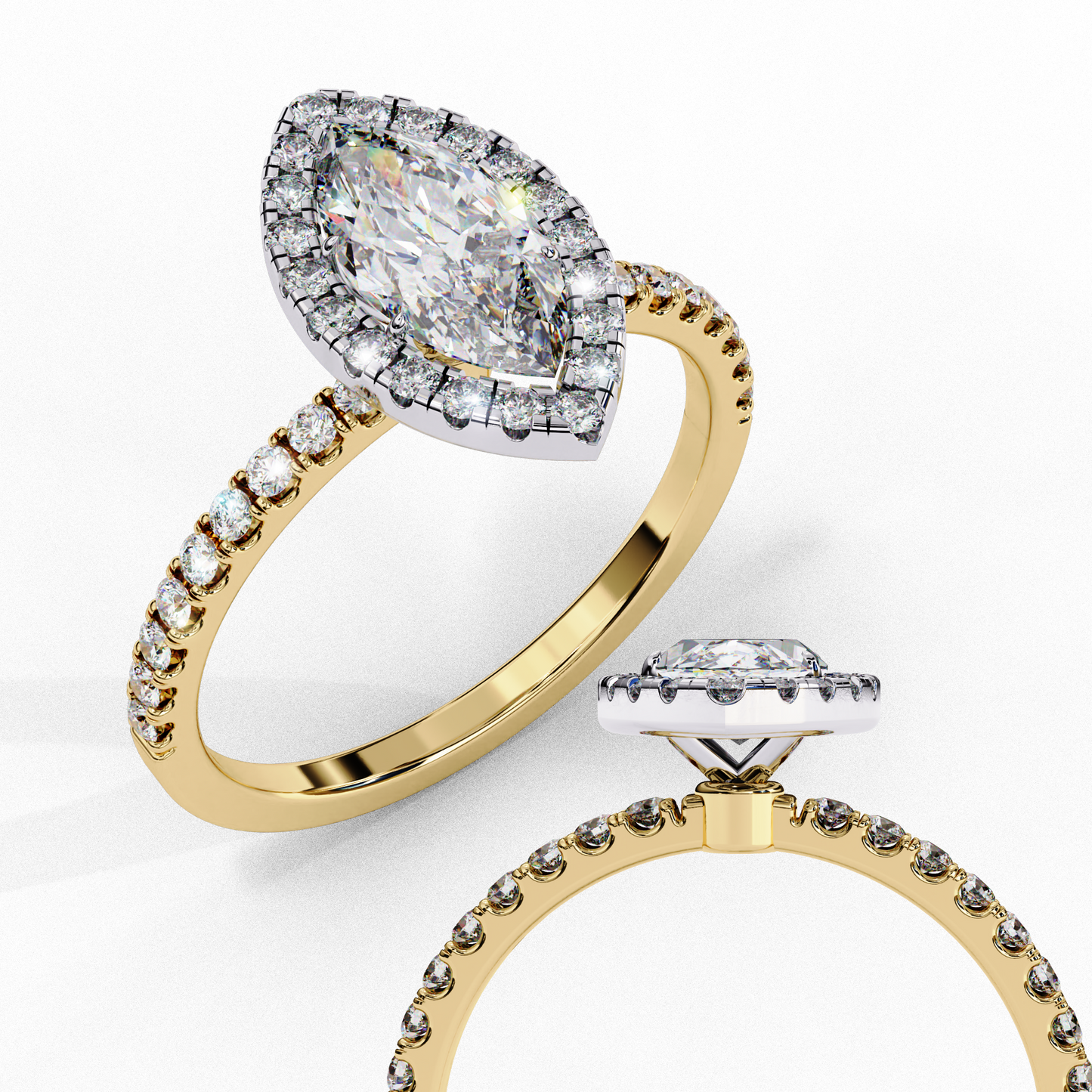 starlight marquise lab grown diamond ring