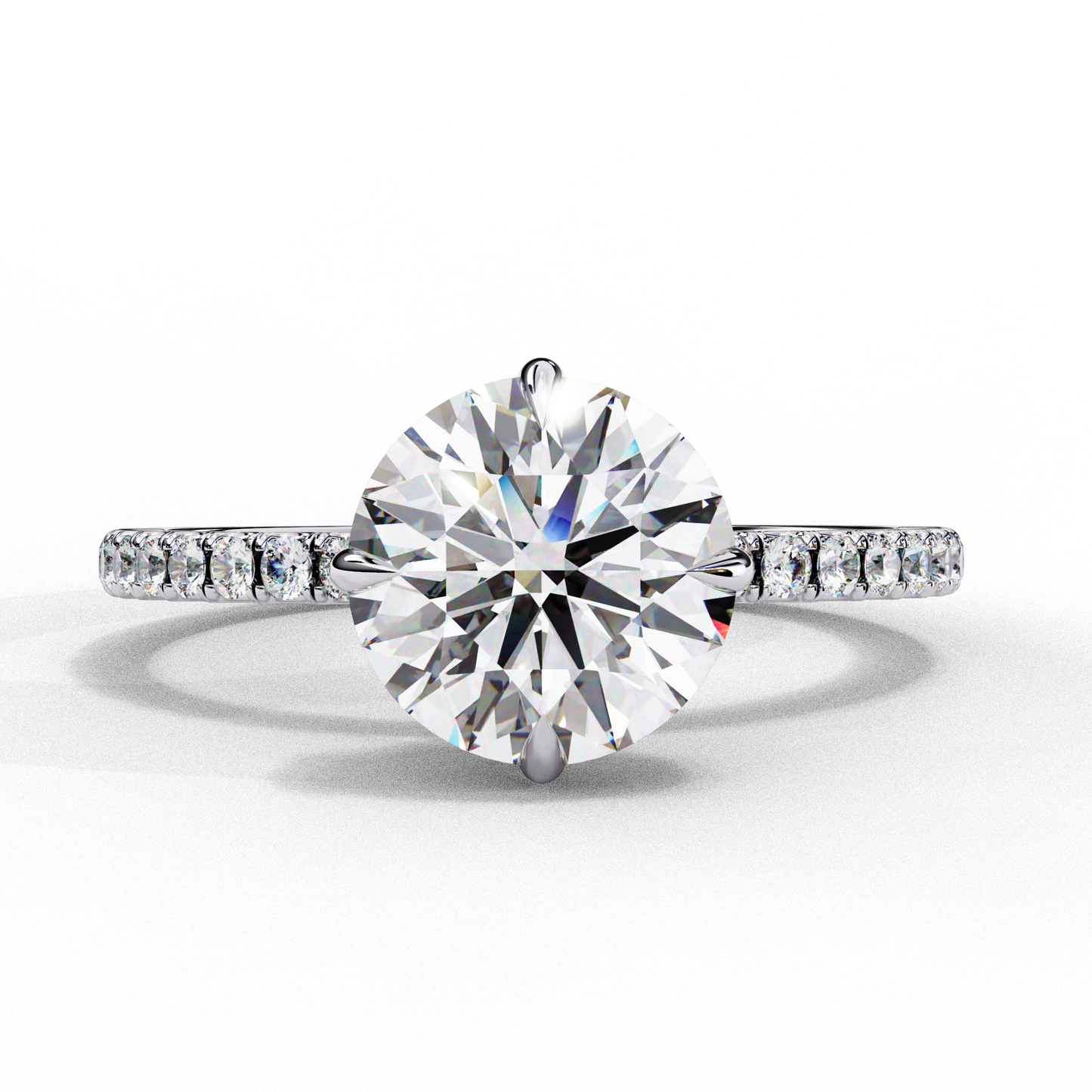 radiant classic lab grown diamond solitaire ring