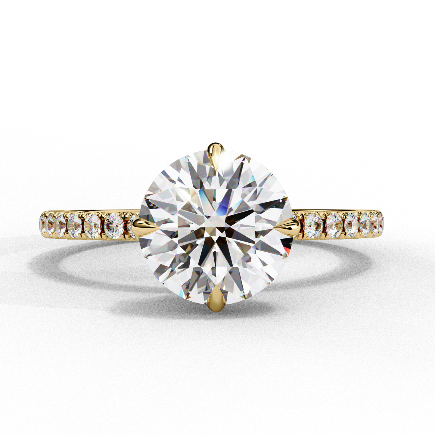 radiant classic lab grown diamond solitaire ring