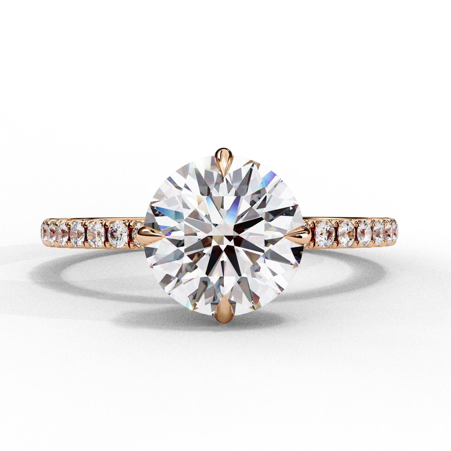radiant classic lab grown diamond solitaire ring
