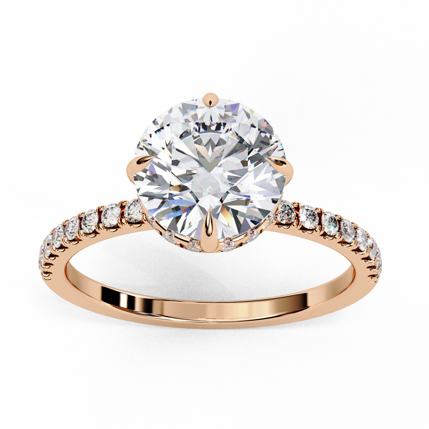 radiant classic lab grown diamond solitaire ring