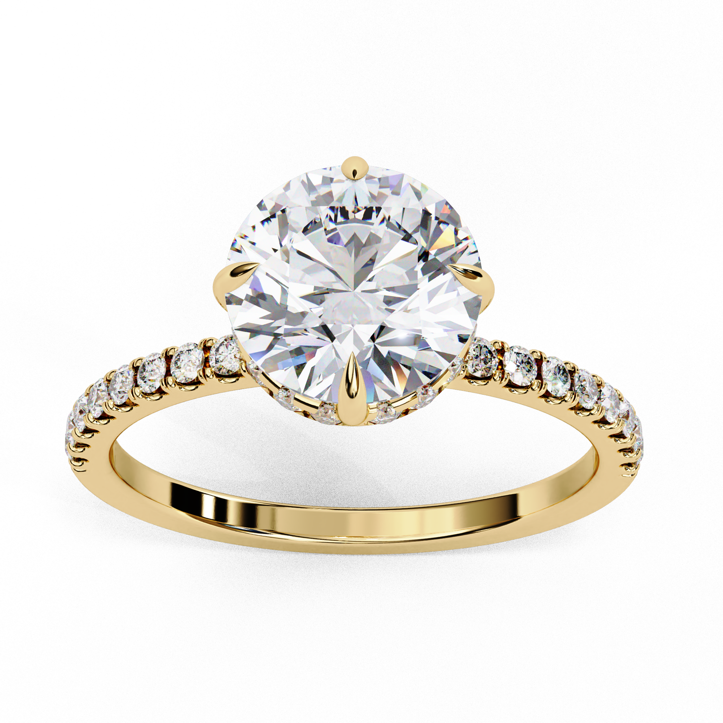 radiant classic lab grown diamond solitaire ring