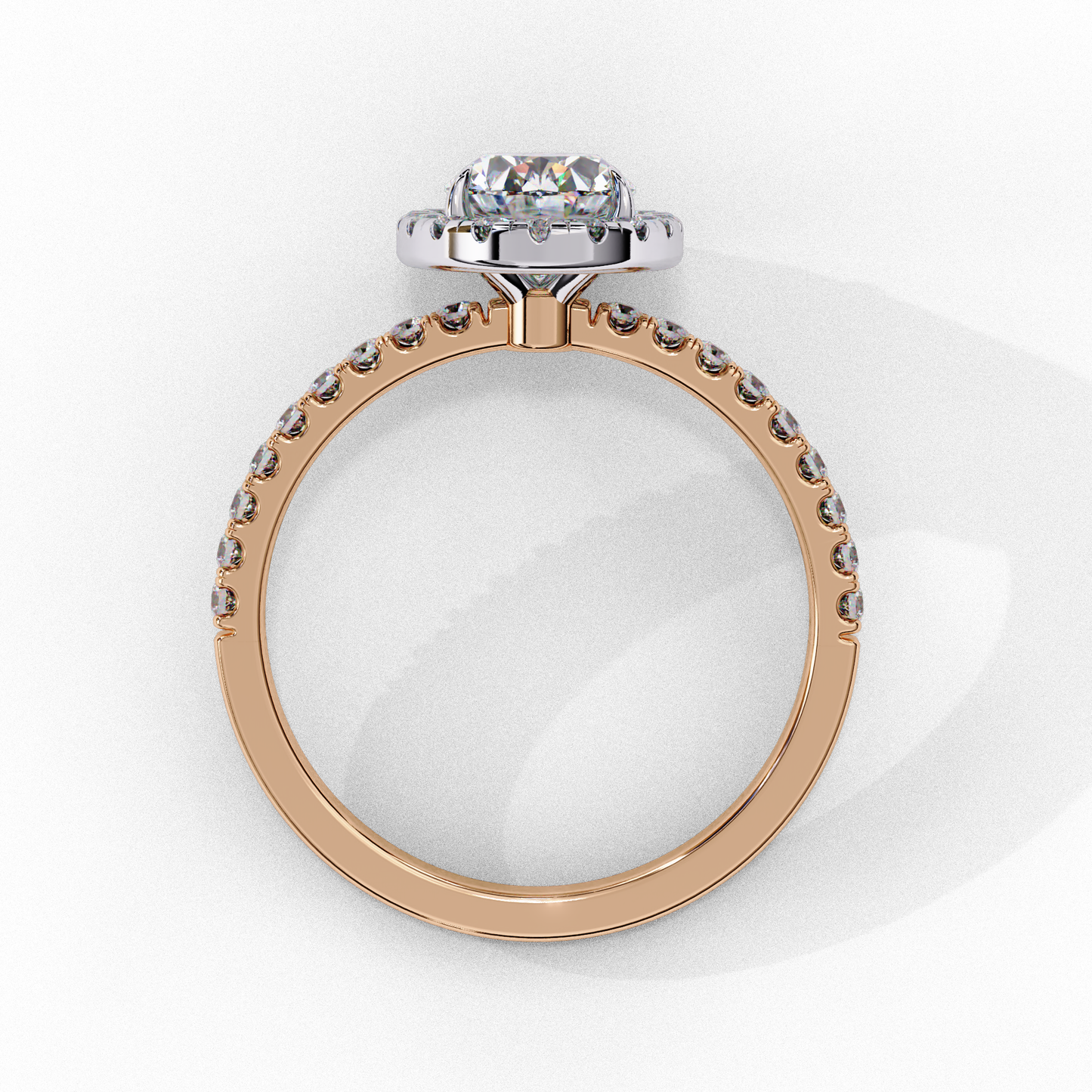 lustre oval lab grown diamond ring