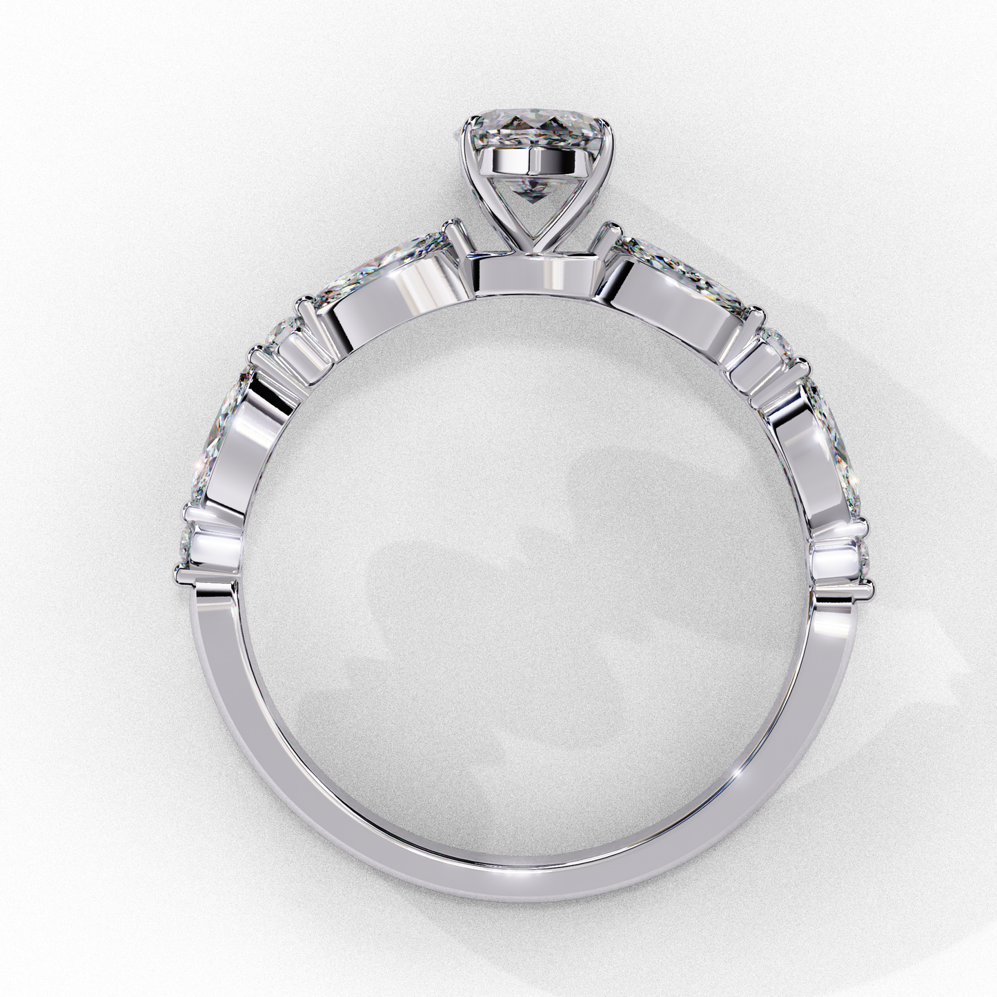 celestine marquise cascade ring