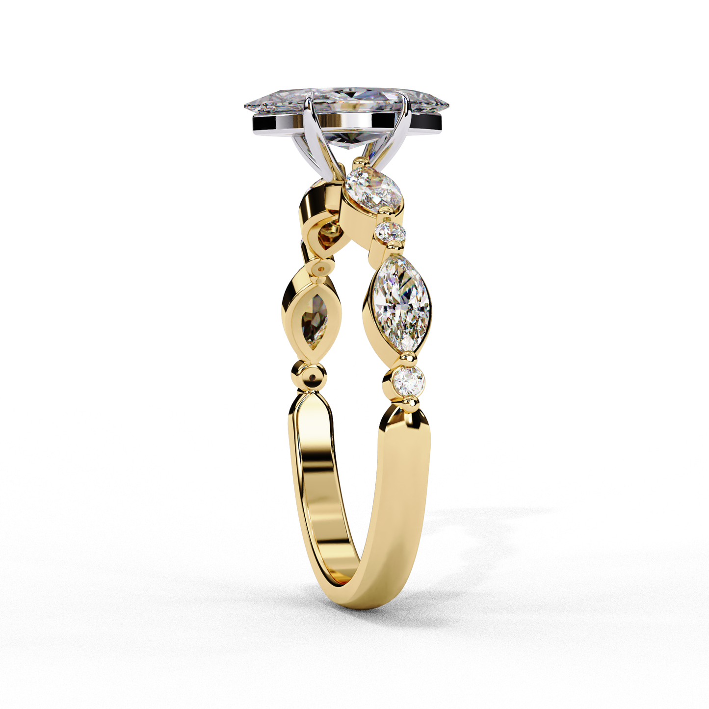 celestine marquise cascade ring