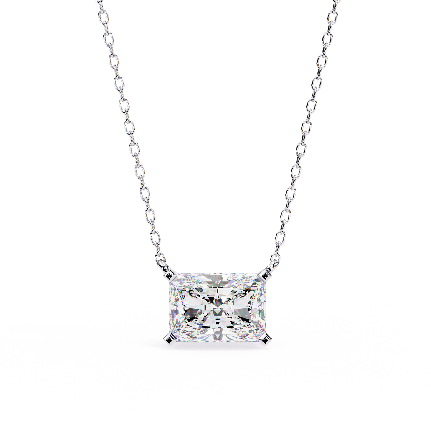 radiant muse lab-grown diamond pendant