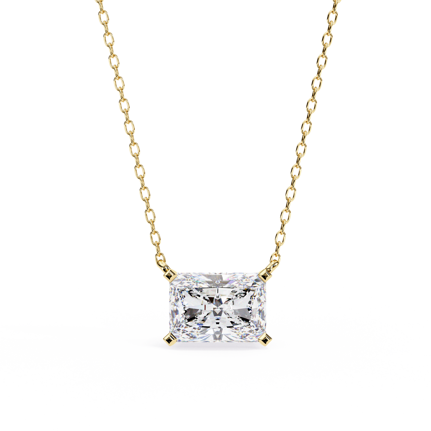 radiant muse lab-grown diamond pendant