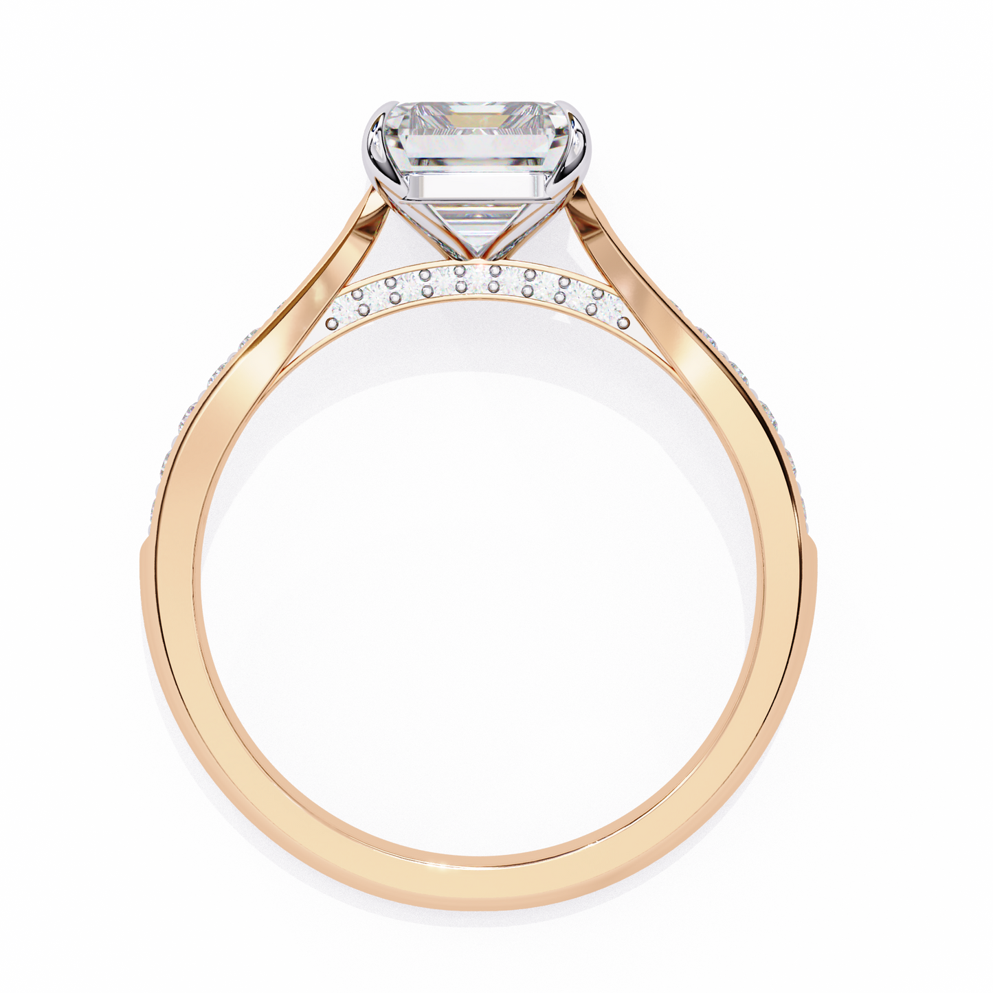 lustre emerald lab grown diamond ring
