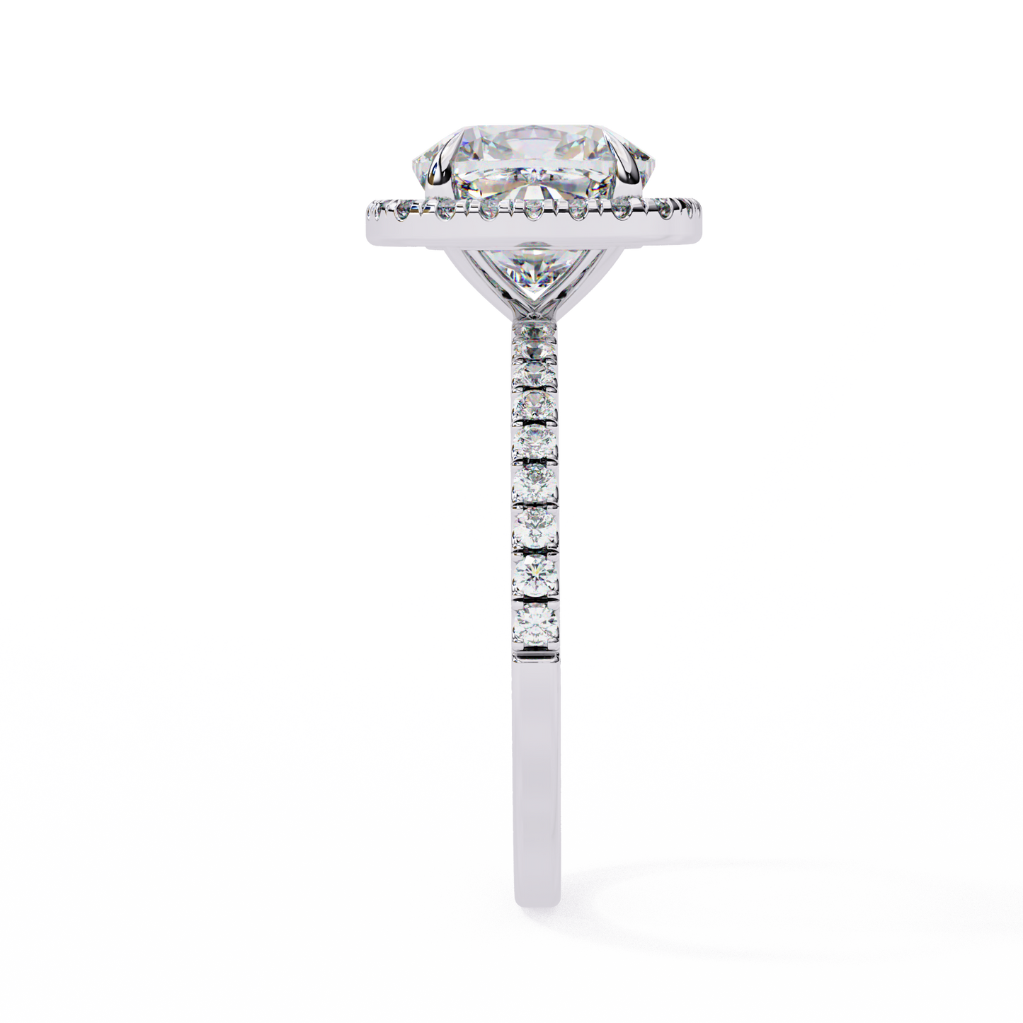 cushion cut lab grown diamond solitaire ring
