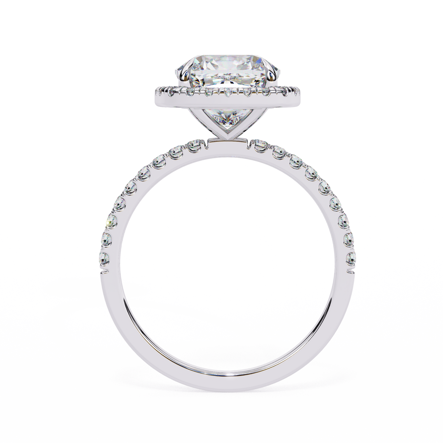 cushion cut lab grown diamond solitaire ring