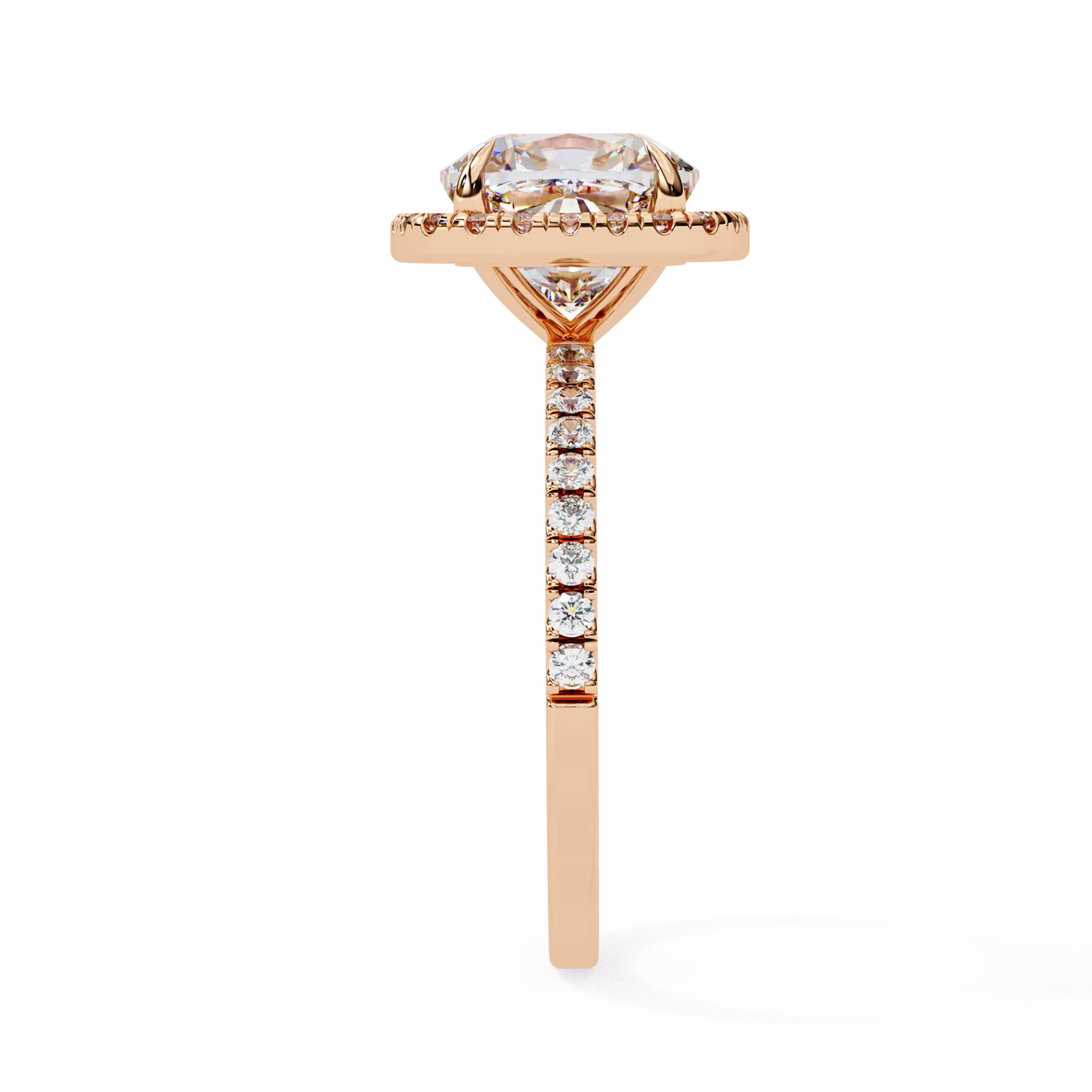cushion cut lab grown diamond solitaire ring