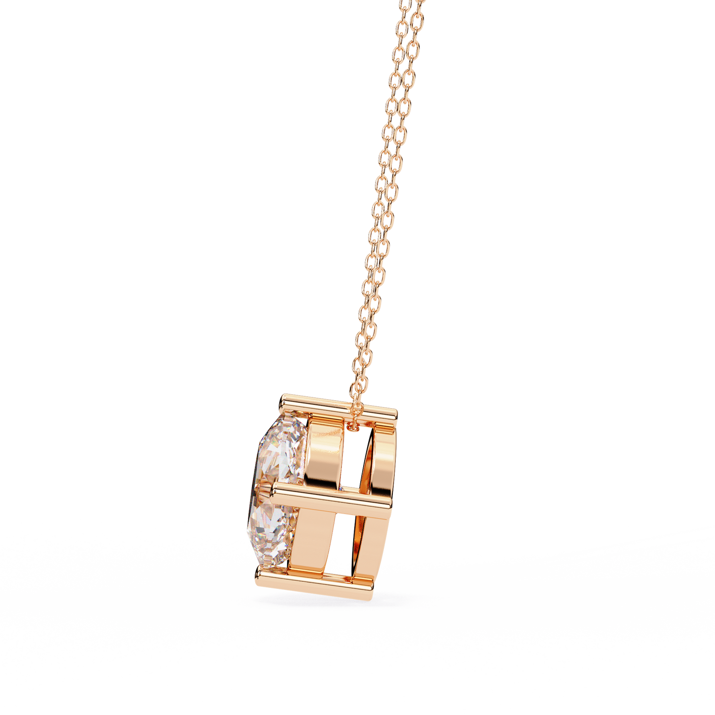 celestia cushion lab-grown diamond pendant