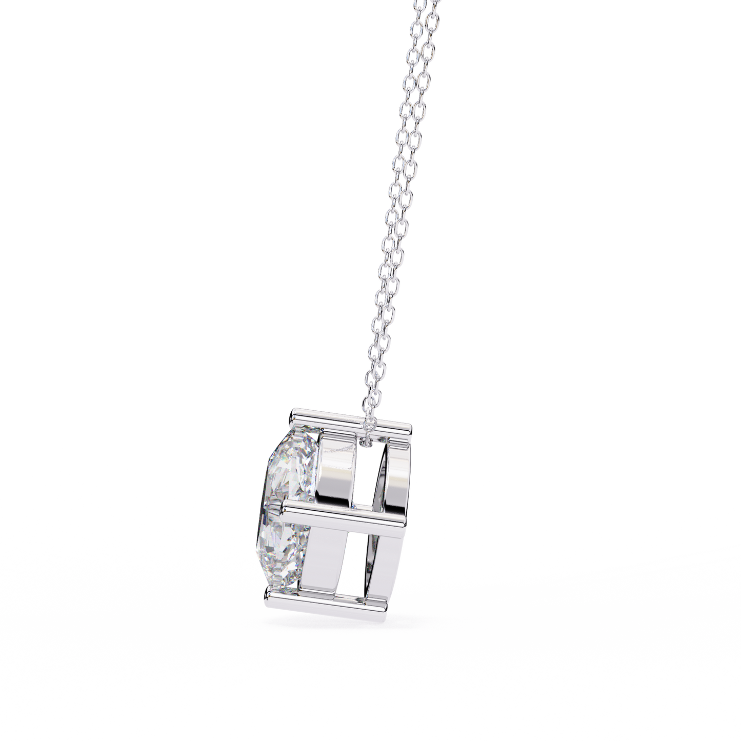 celestia cushion lab-grown diamond pendant