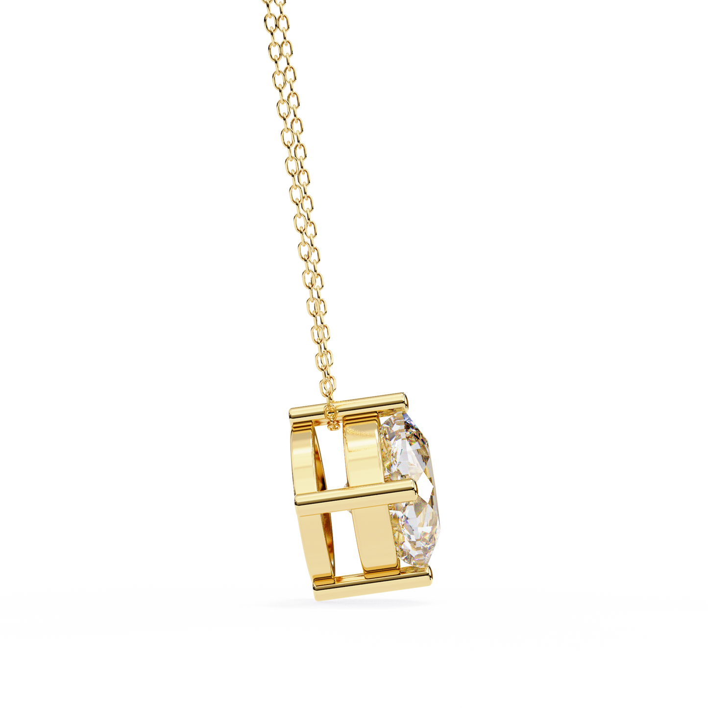 celestia cushion lab-grown diamond pendant