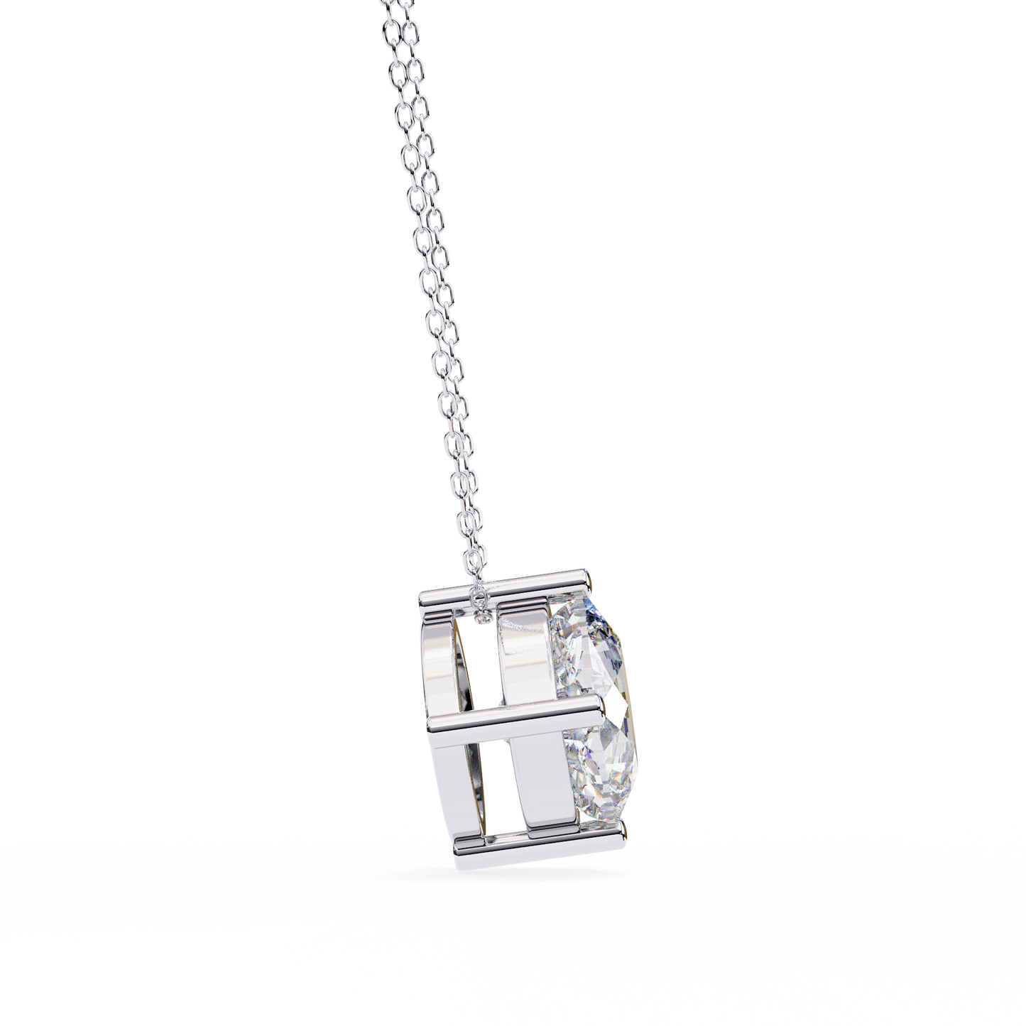 celestia cushion lab-grown diamond pendant
