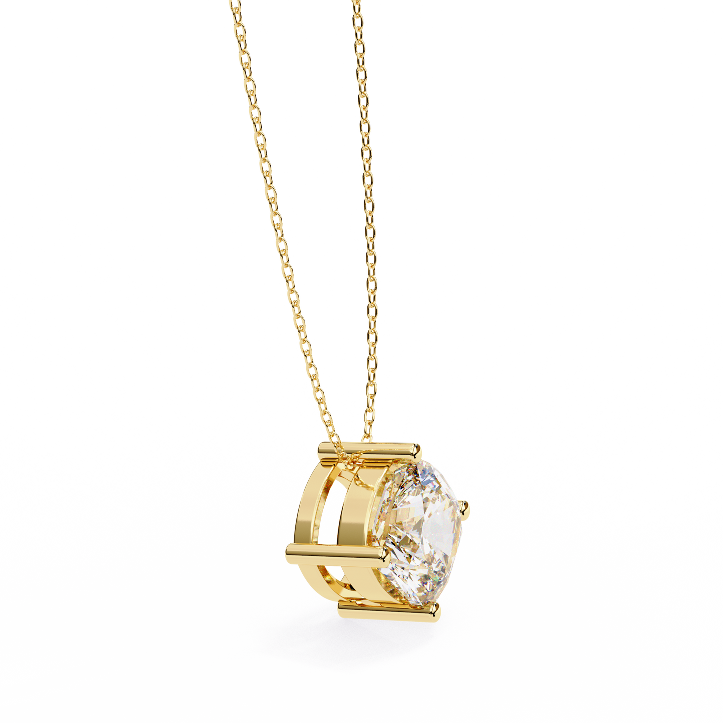celestia cushion lab-grown diamond pendant