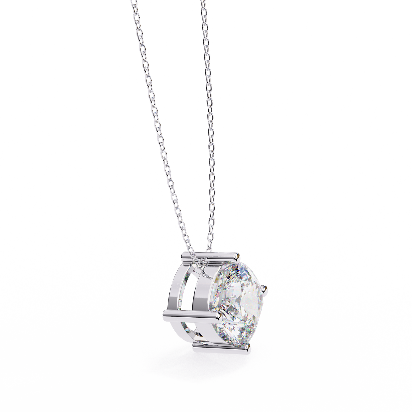 celestia cushion lab-grown diamond pendant