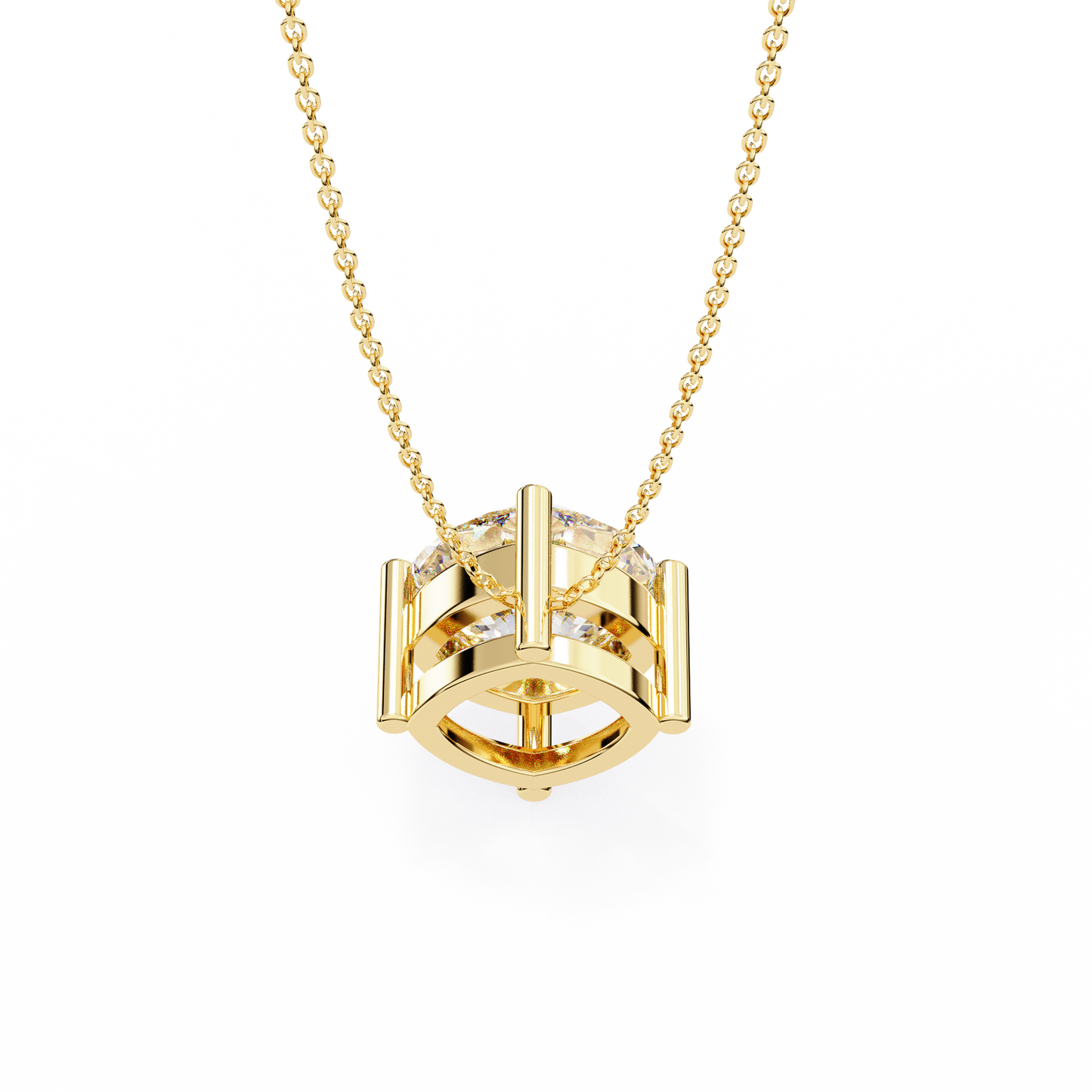 celestia cushion lab-grown diamond pendant