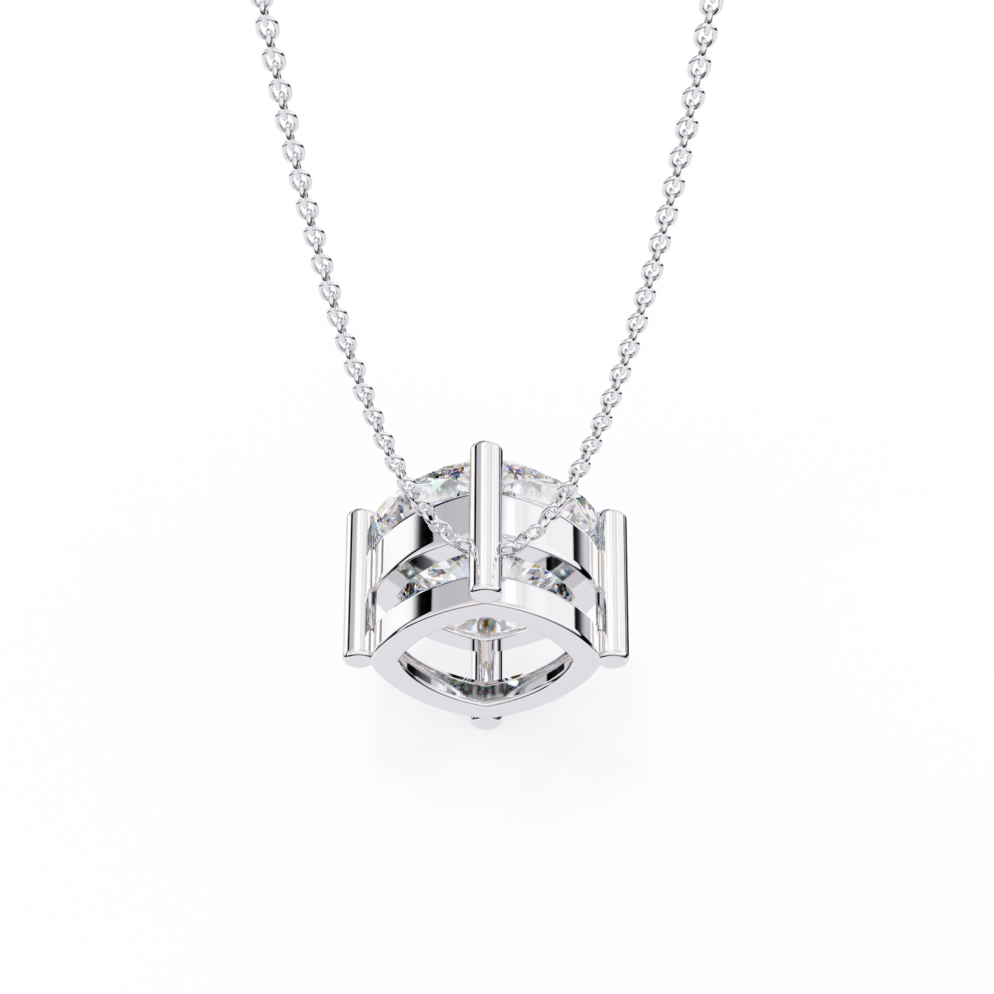celestia cushion lab-grown diamond pendant