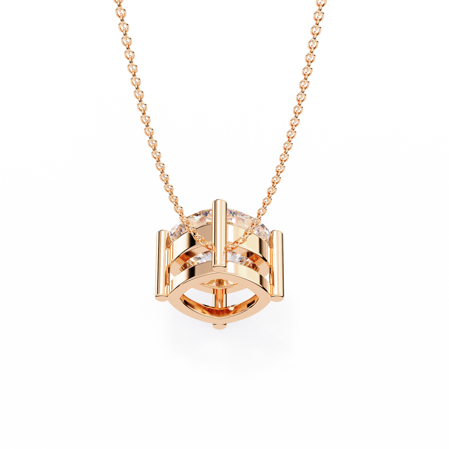 celestia cushion lab-grown diamond pendant