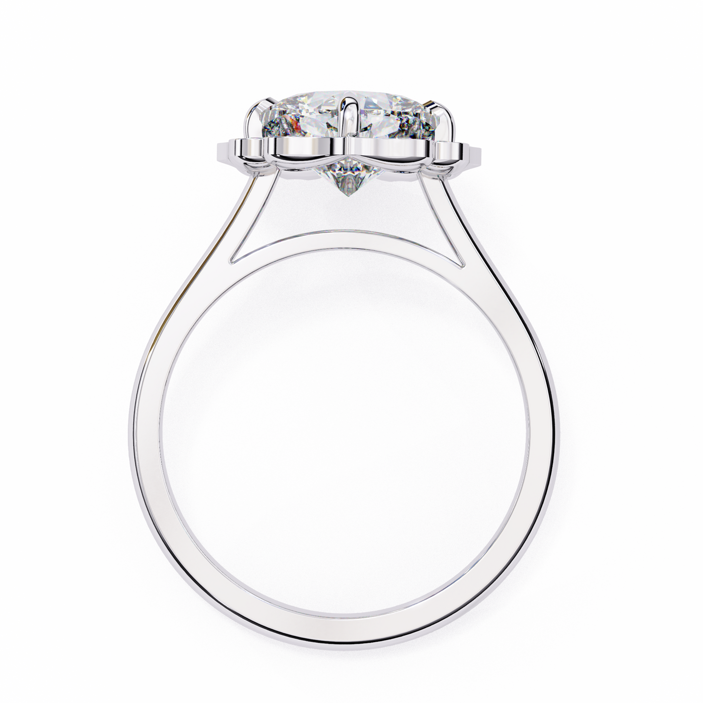 sovereign cushion glow lab grown diamond ring