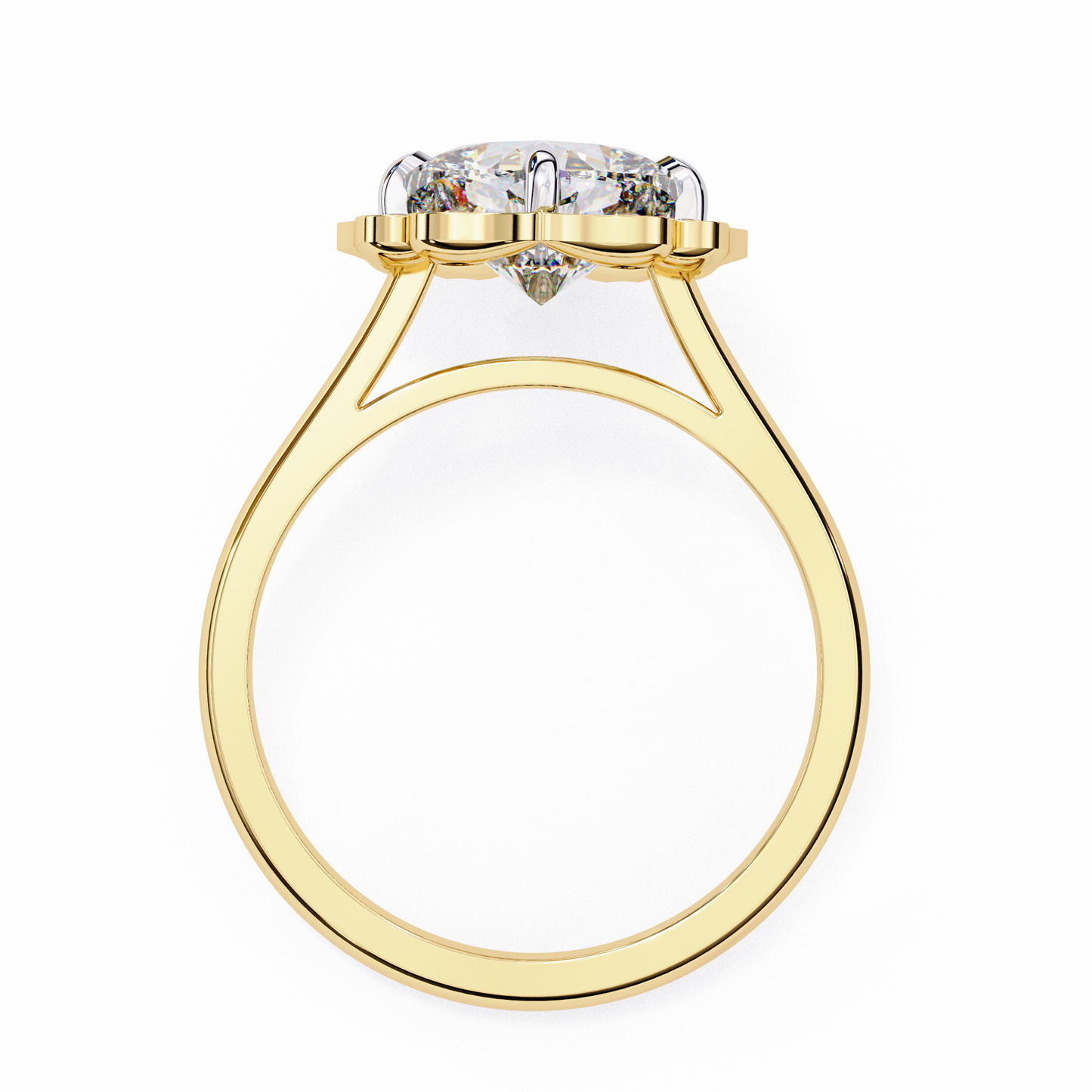 sovereign cushion glow lab grown diamond ring