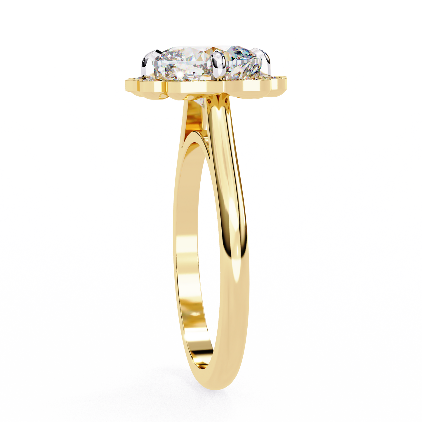 sovereign cushion glow lab grown diamond ring