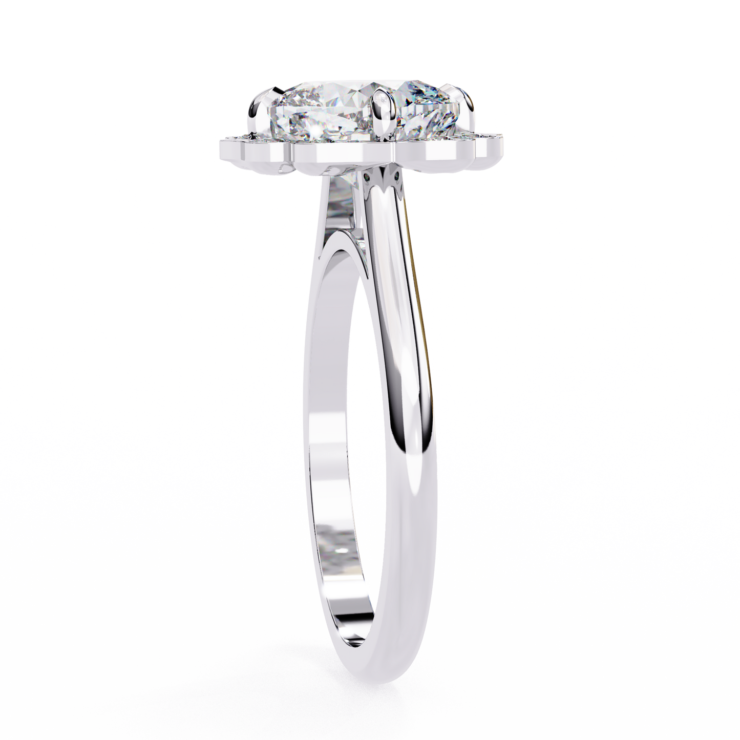 sovereign cushion glow lab grown diamond ring