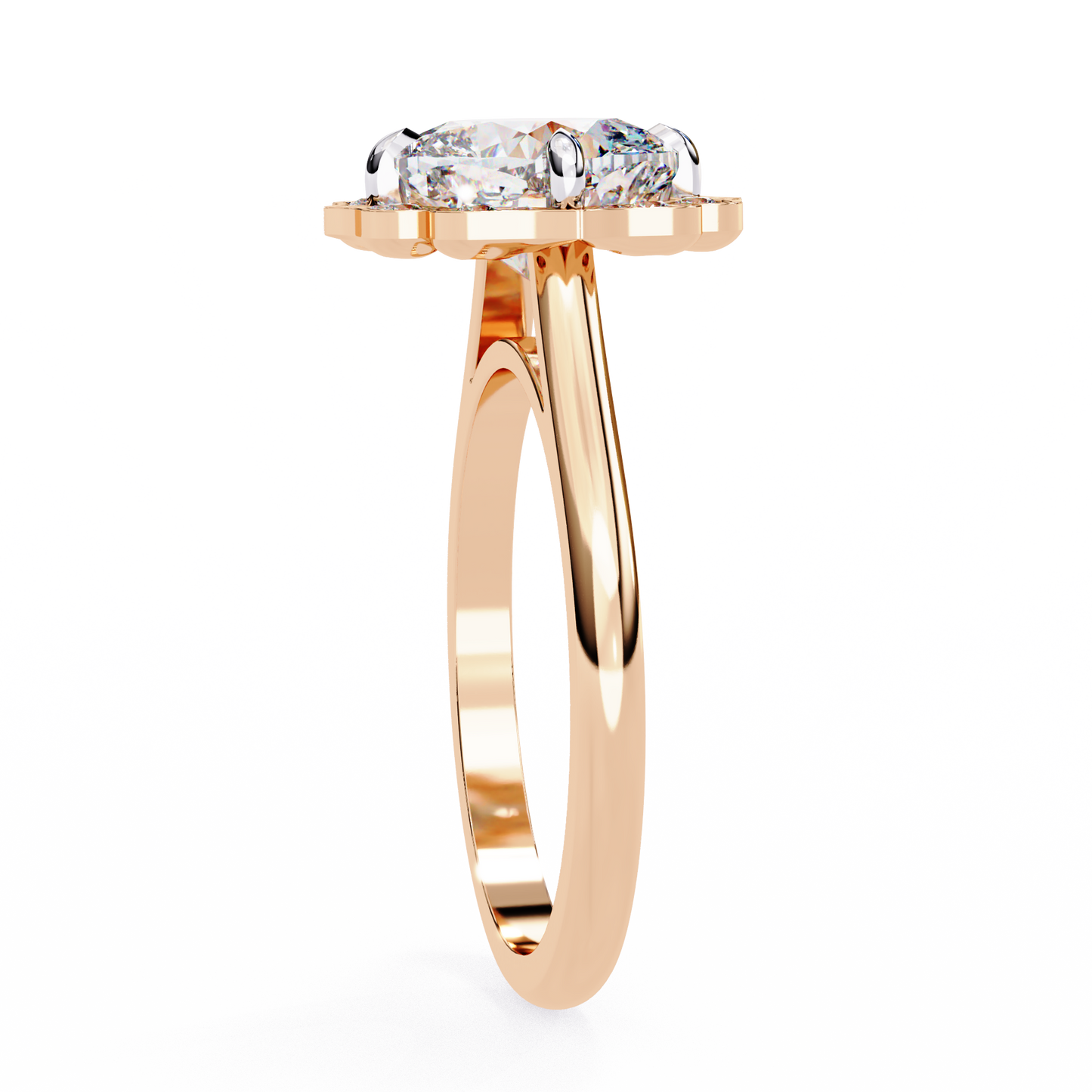 sovereign cushion glow lab grown diamond ring