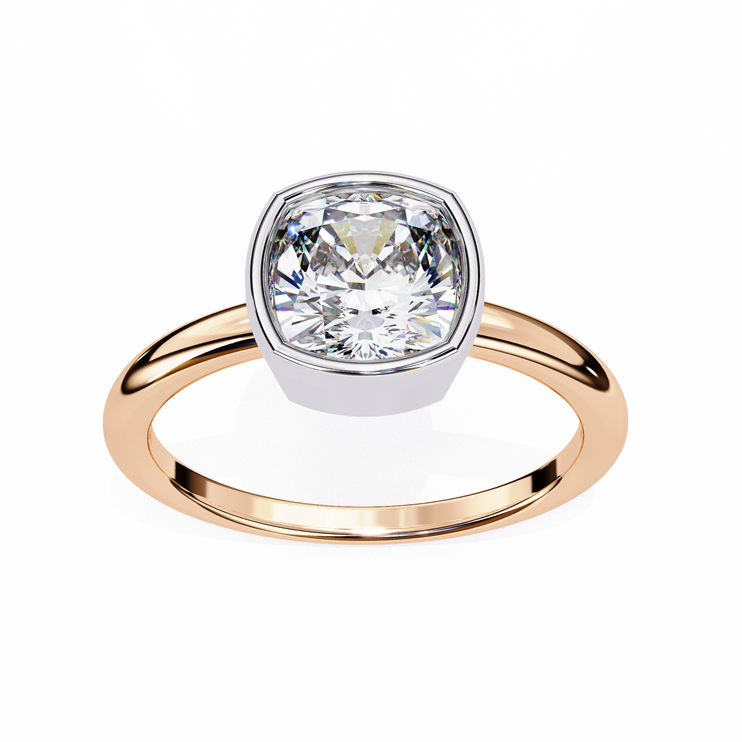 cushion blossom lab grown diamond ring