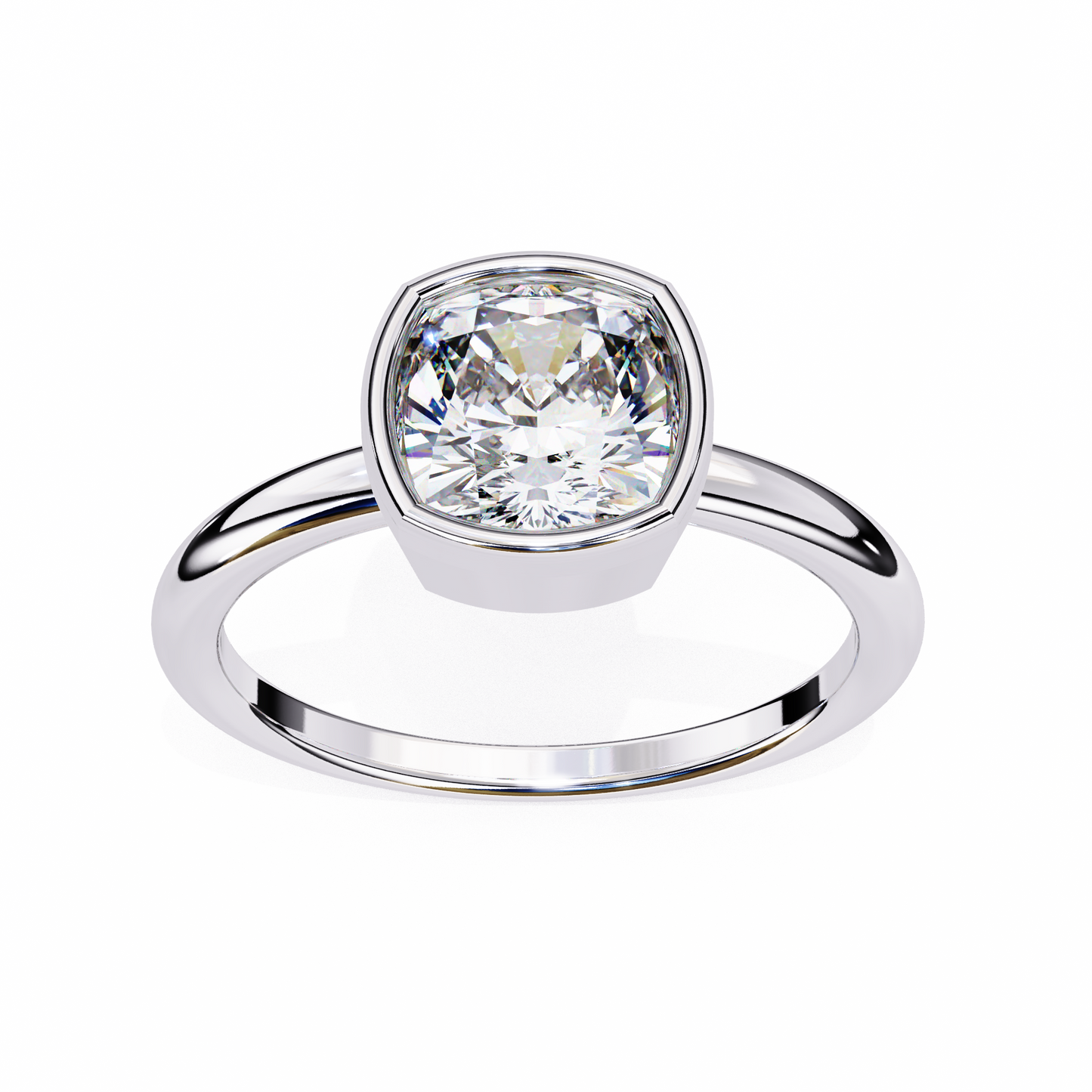 cushion blossom lab grown diamond ring