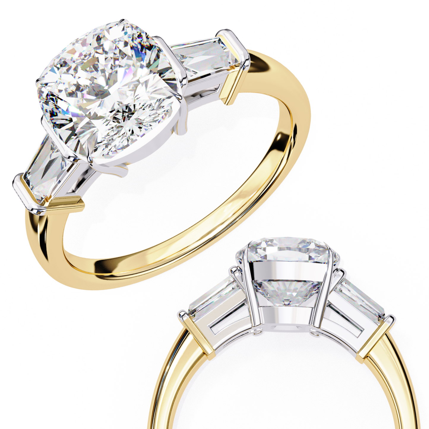 eternal cushion lab grown diamond ring