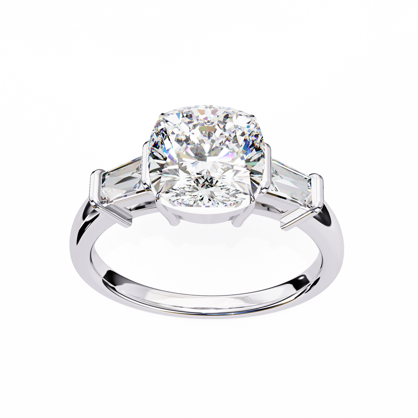eternal cushion lab grown diamond ring