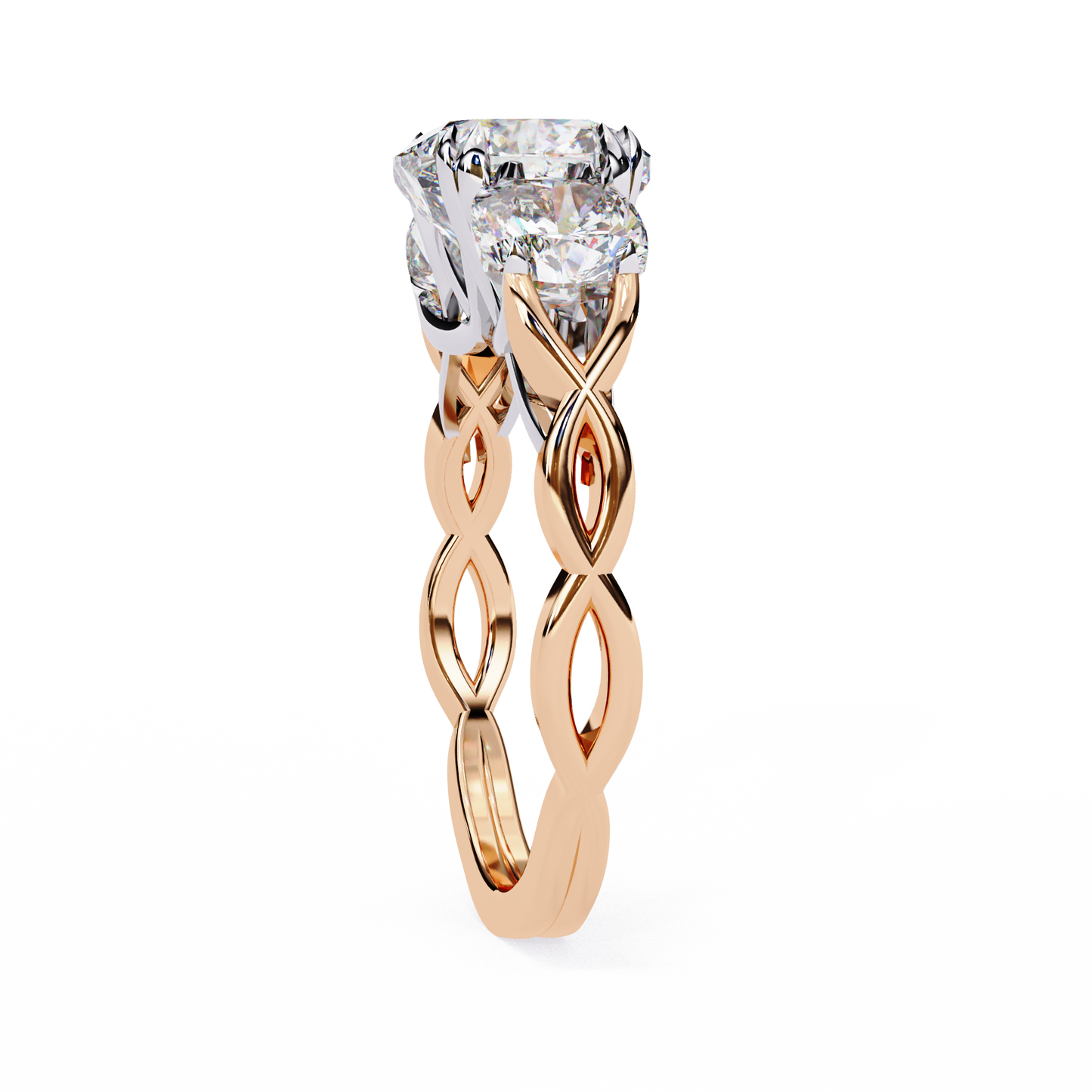 celeste trilogy lab grown diamond ring