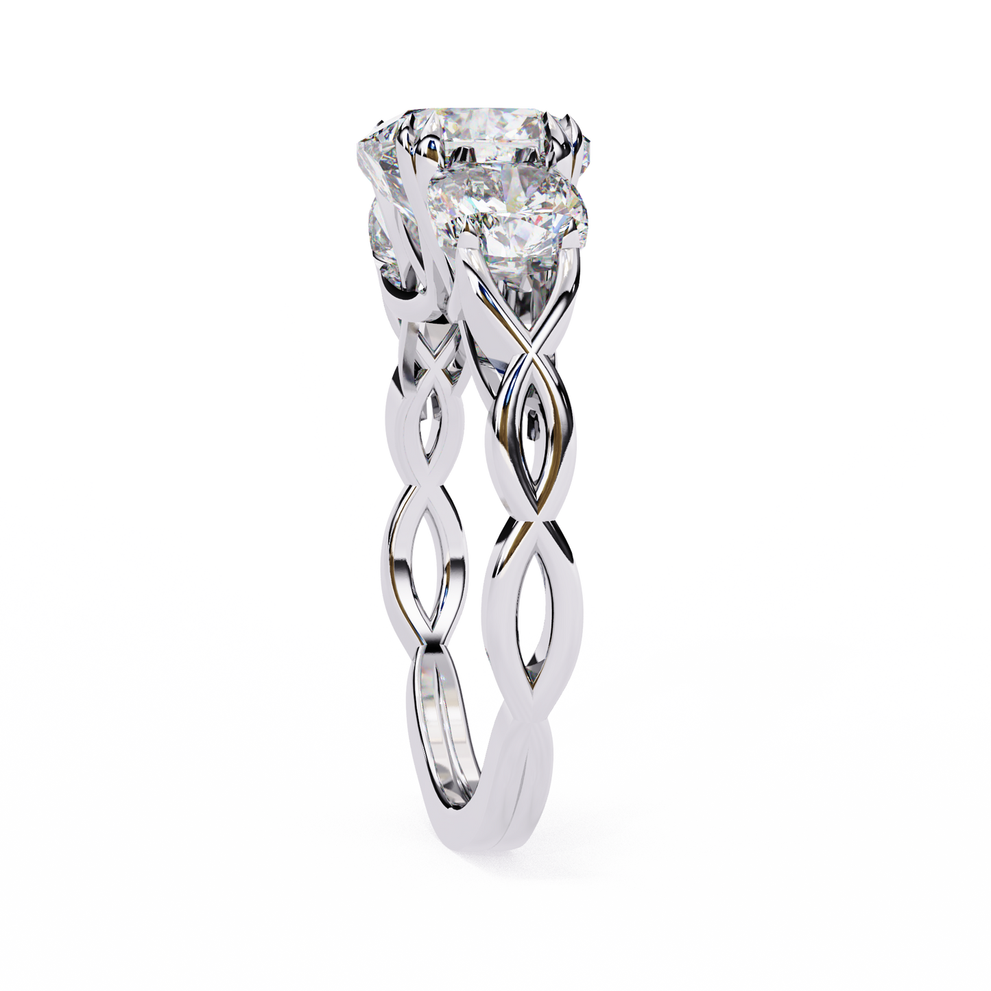 celeste trilogy lab grown diamond ring