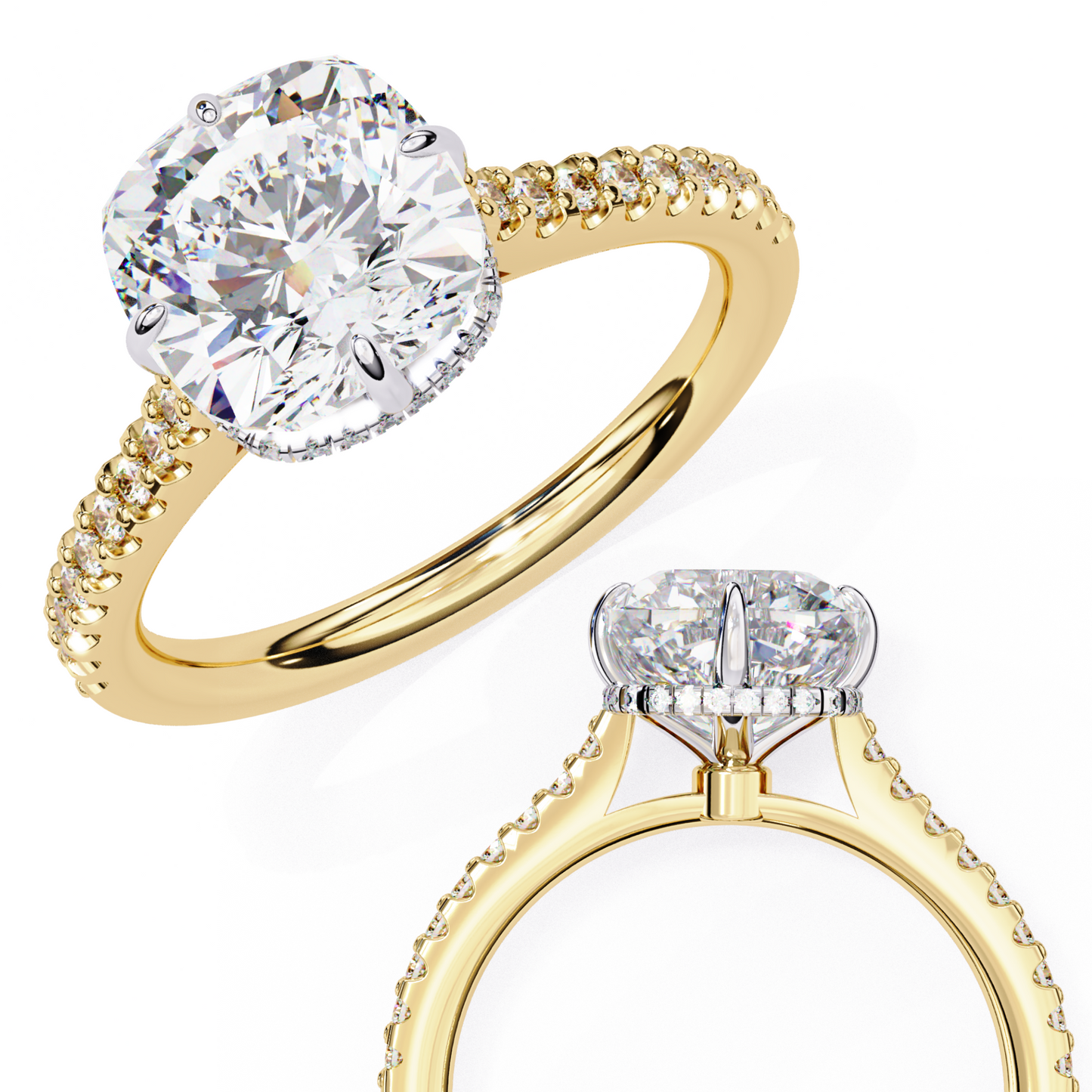 aurora embrace lab grown diamond ring