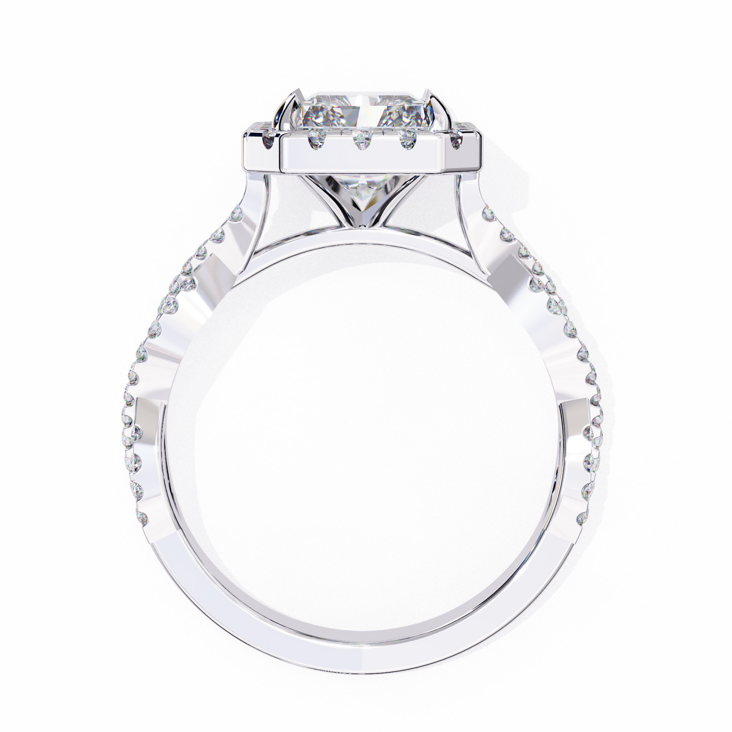 majestic twist lab grown diamond ring