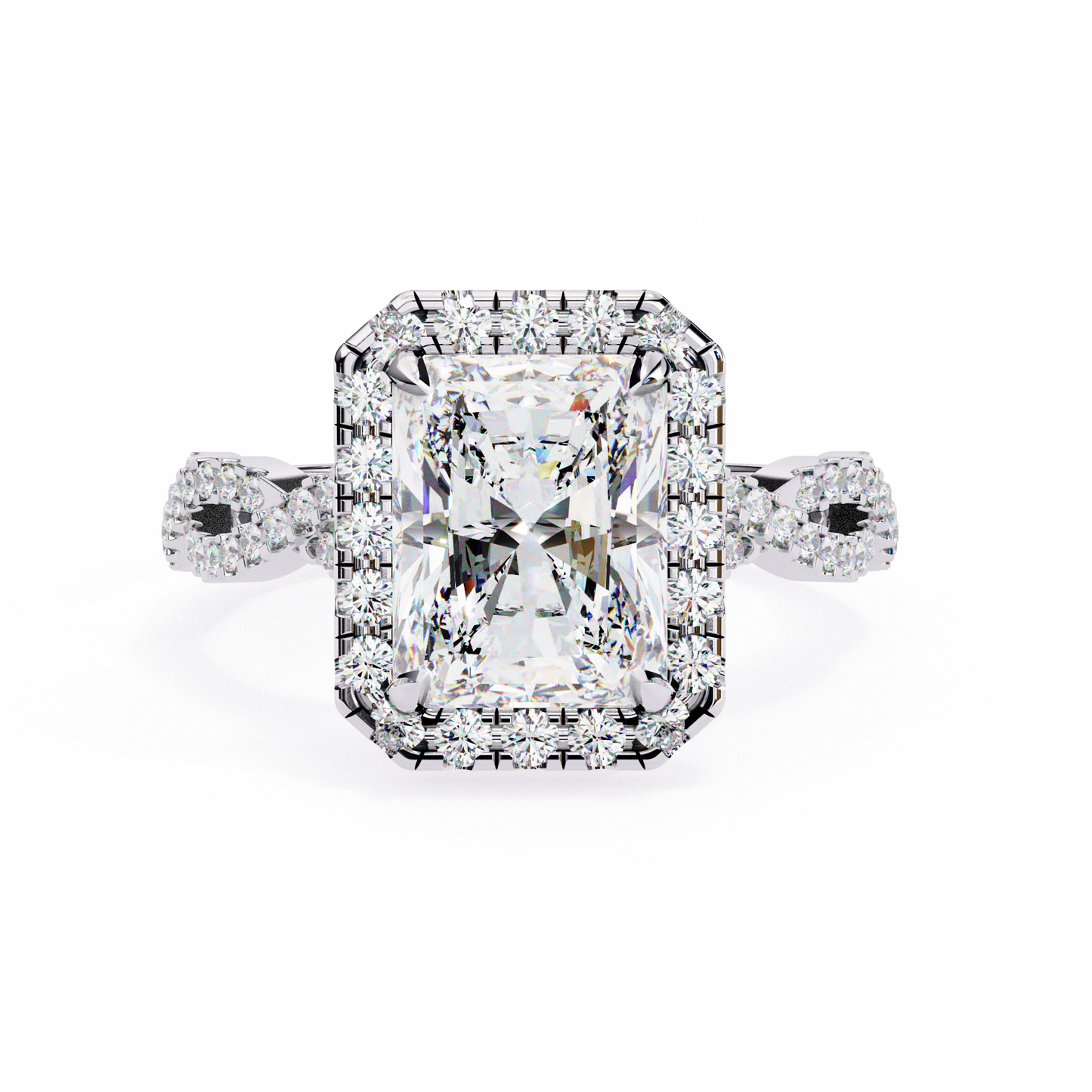 majestic twist lab grown diamond ring