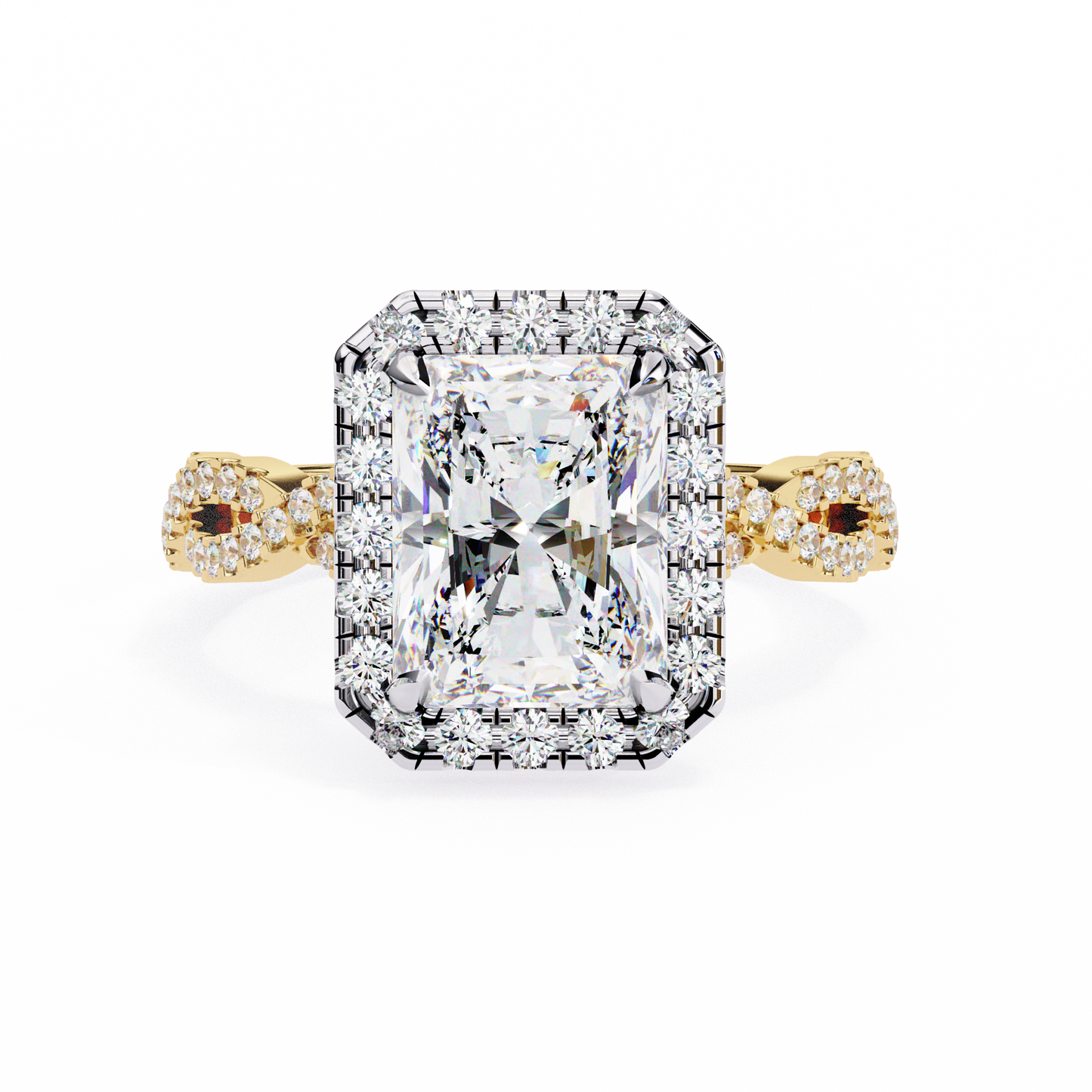 majestic twist lab grown diamond ring