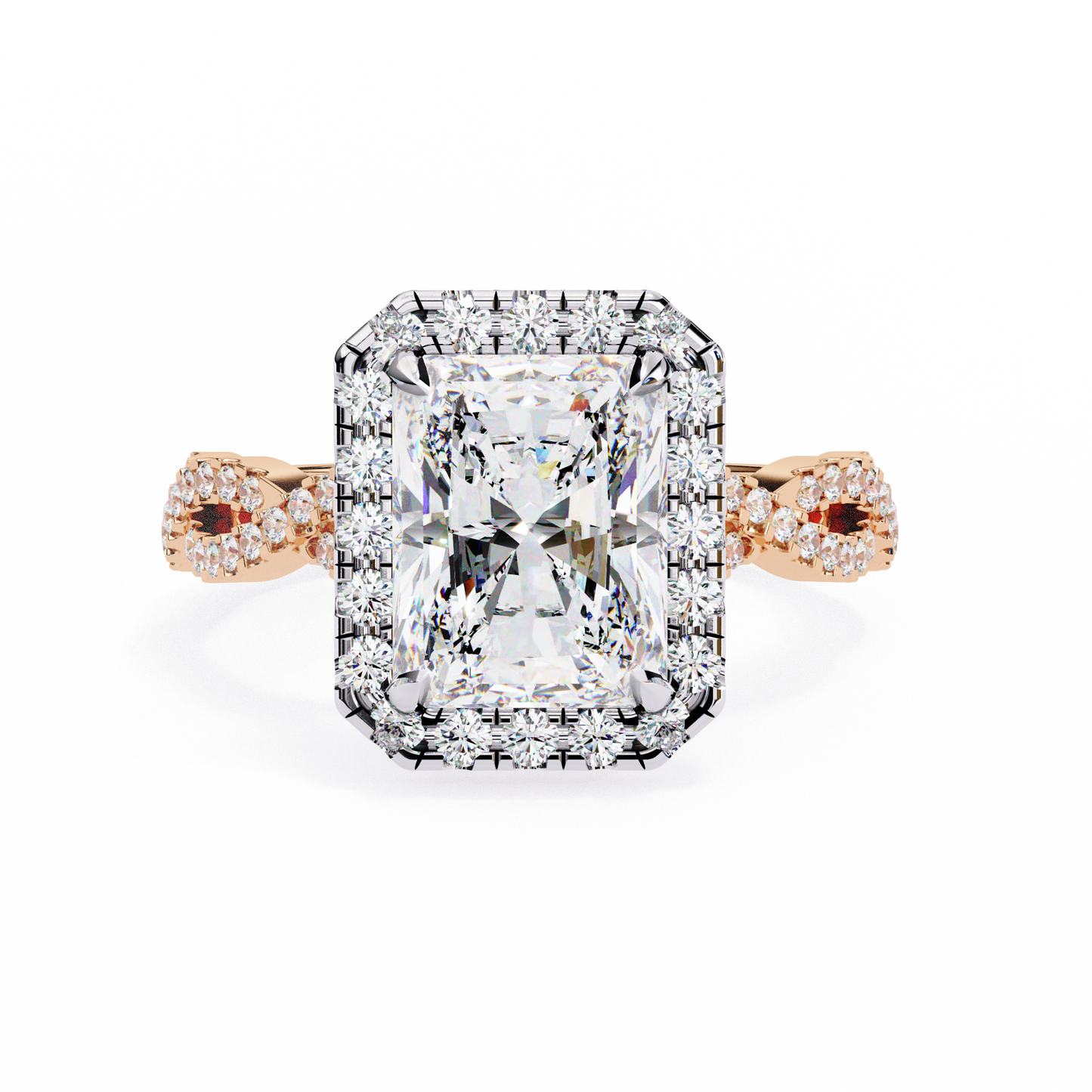 majestic twist lab grown diamond ring
