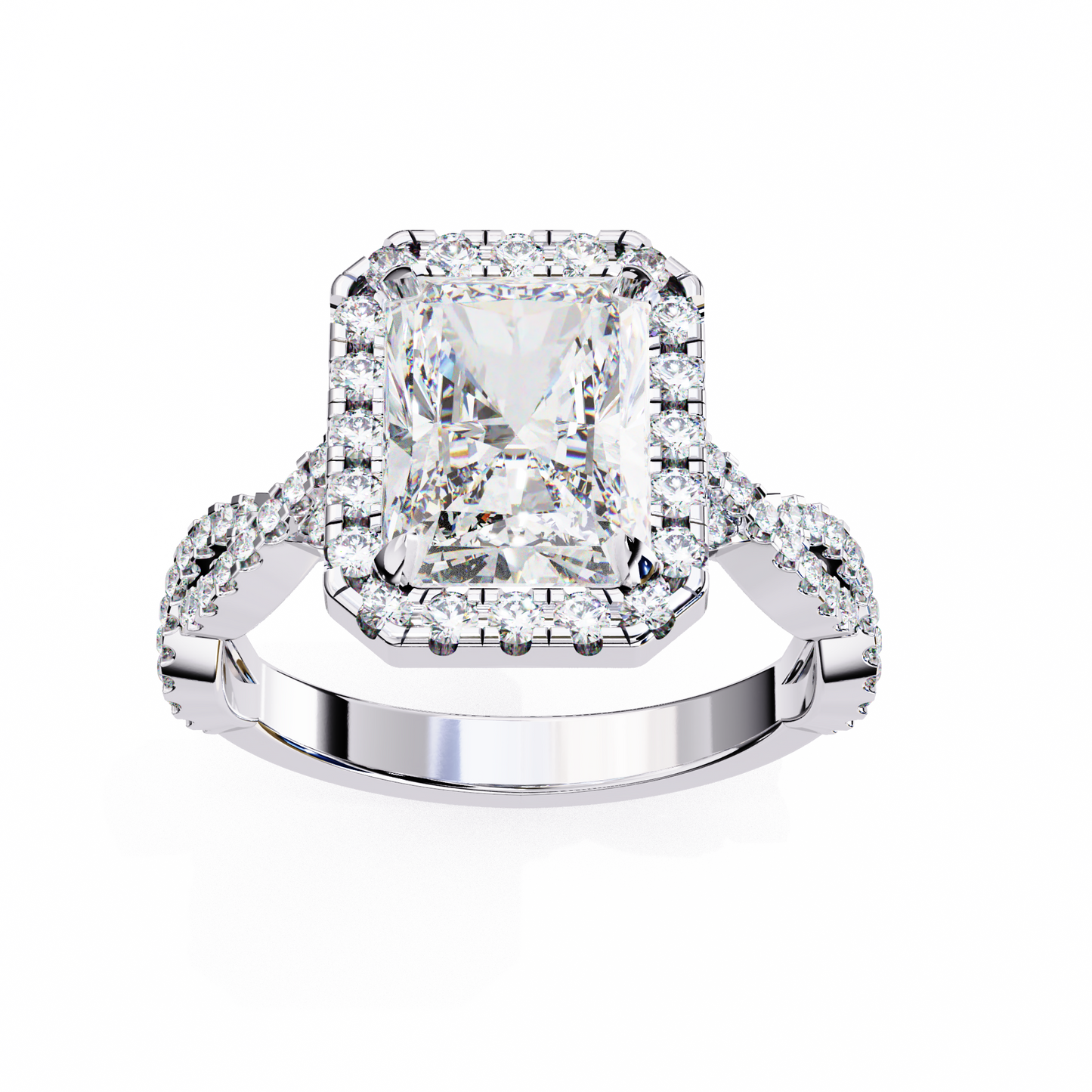 majestic twist lab grown diamond ring