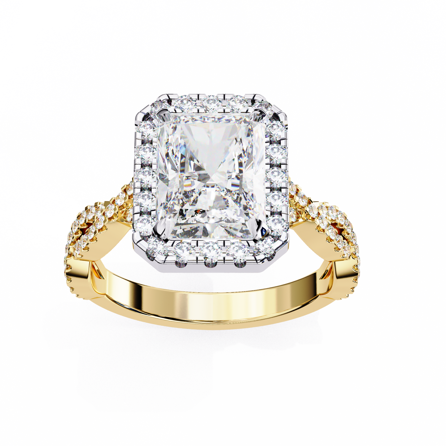 majestic twist lab grown diamond ring
