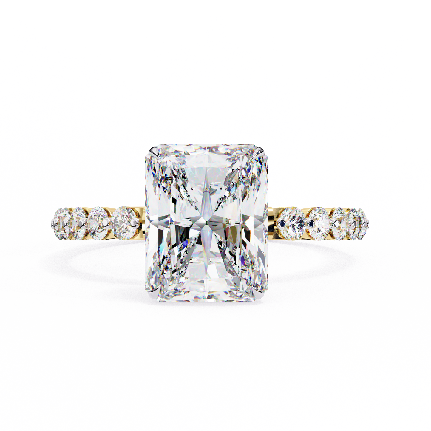 radiant grace lab grown diamond ring