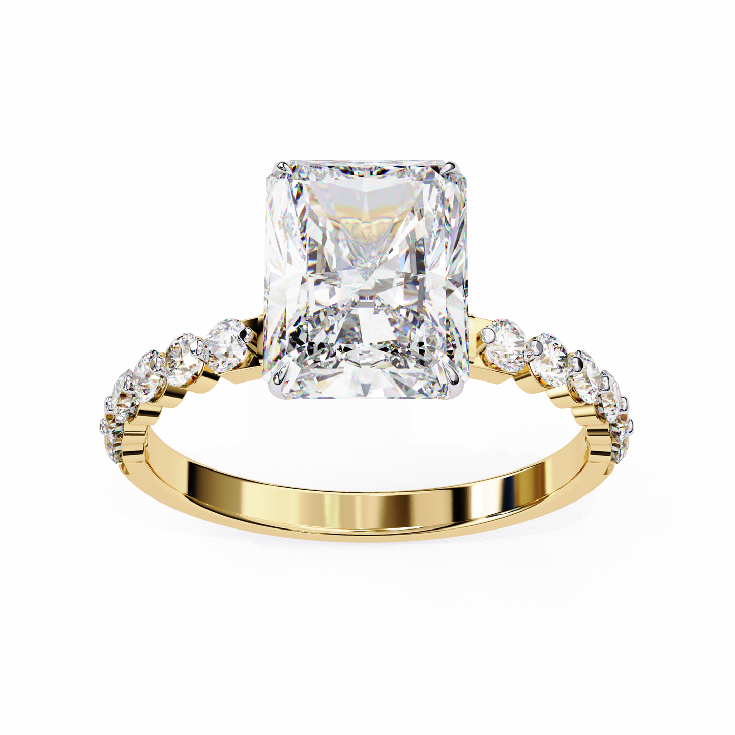 radiant grace lab grown diamond ring